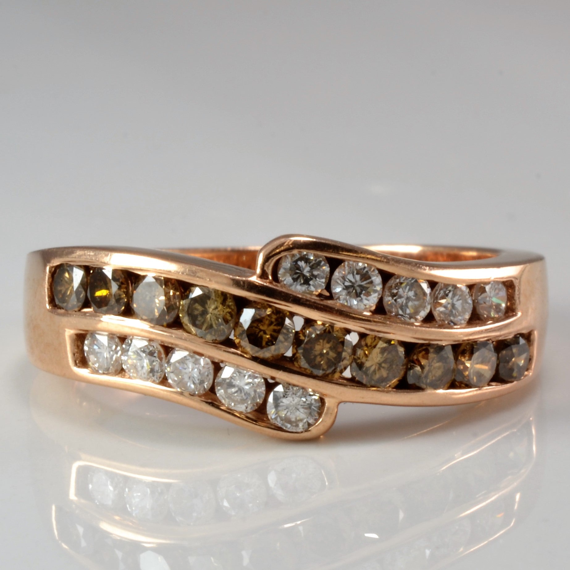 Rose Gold Champagne Diamond Ring | 0.70 ctw, SZ 6.5 |