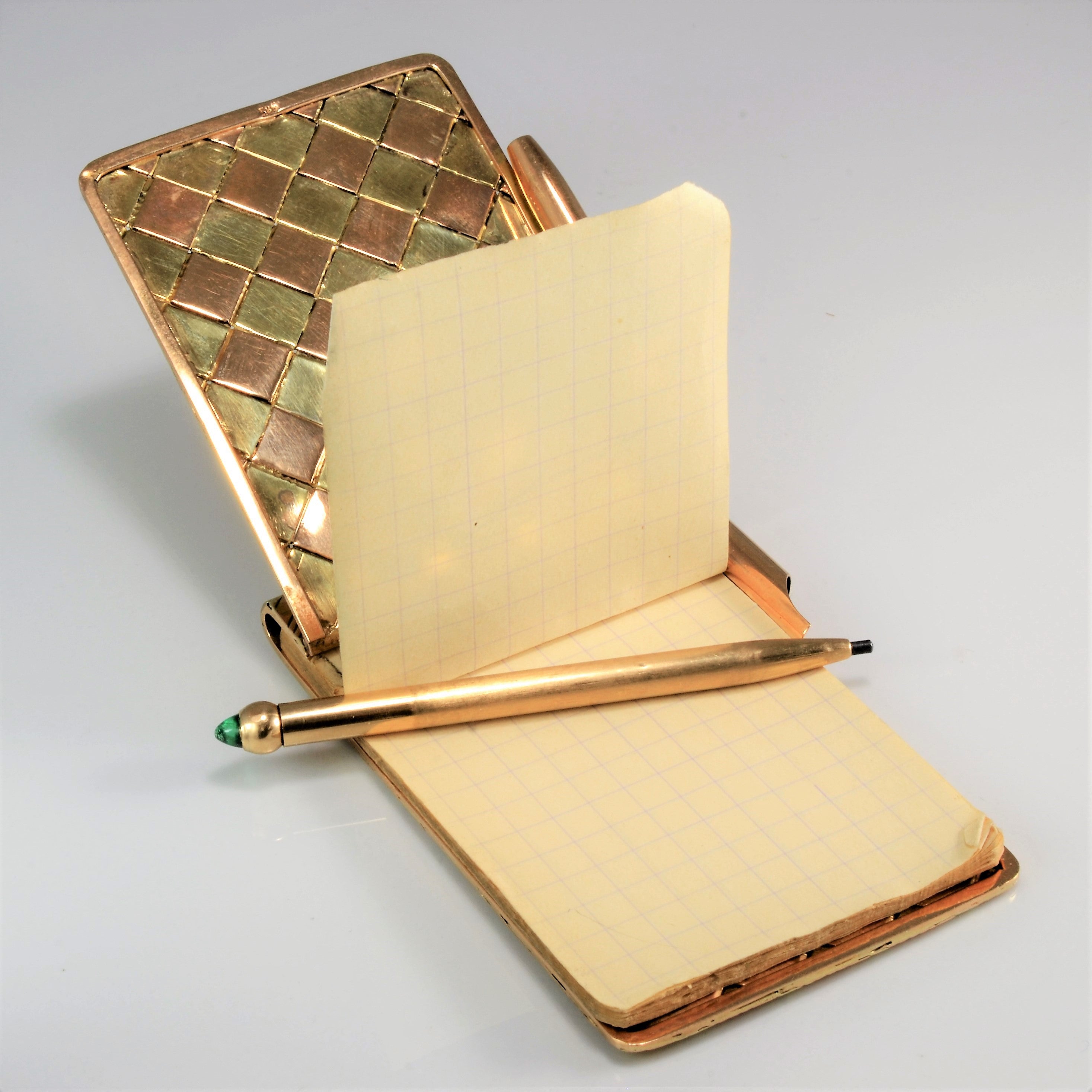 Gold Notepad & Pencil |