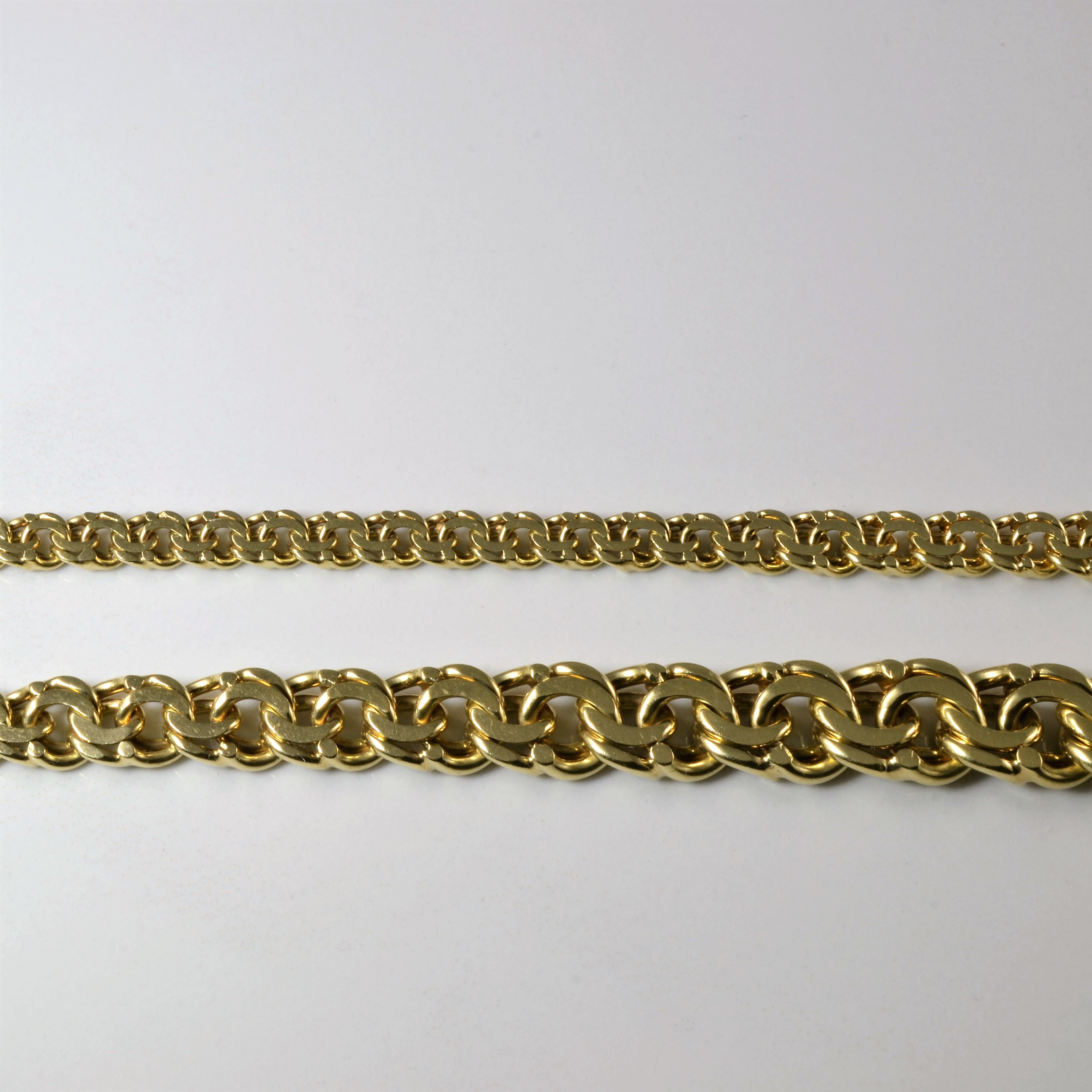 14k Tapered Kings Braid Chain Necklace | 18.5" |