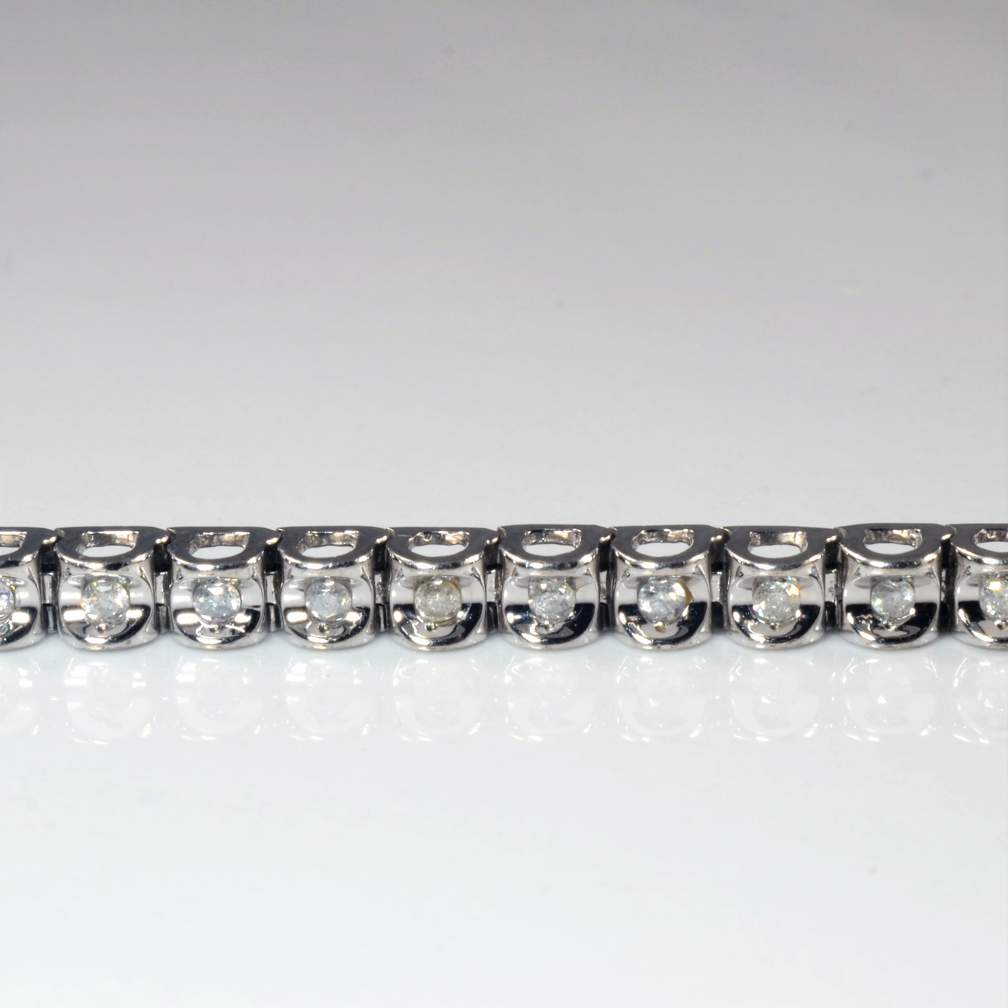 Sterling Silver Diamond Tennis Bracelet | 1.00ctw | 7.5