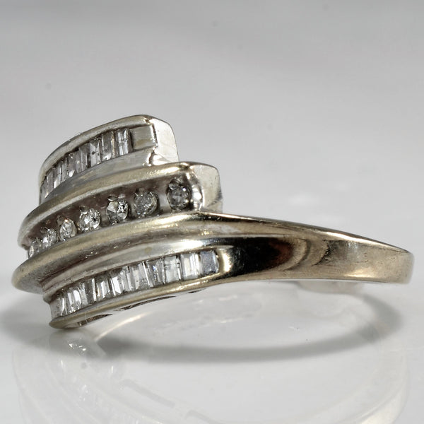 Multi Channel Diamond Bypass Ring | 0.25 ctw, SZ 5.25 |