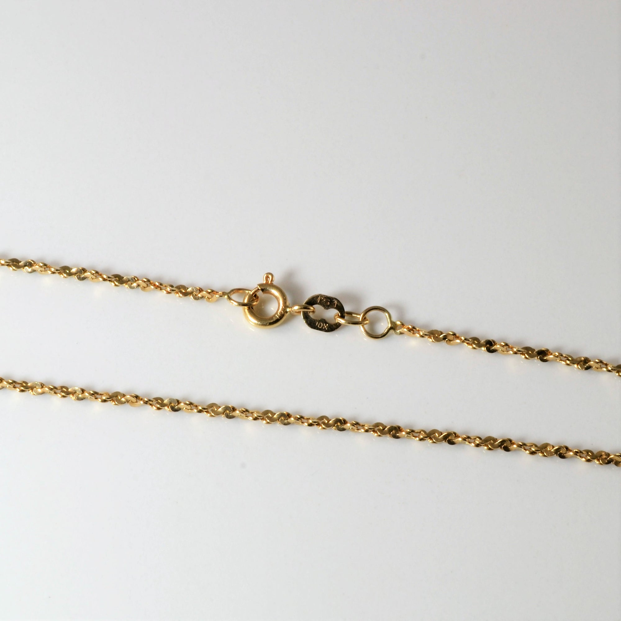 10k Yellow Gold Twisted Serpentine Chain | 22