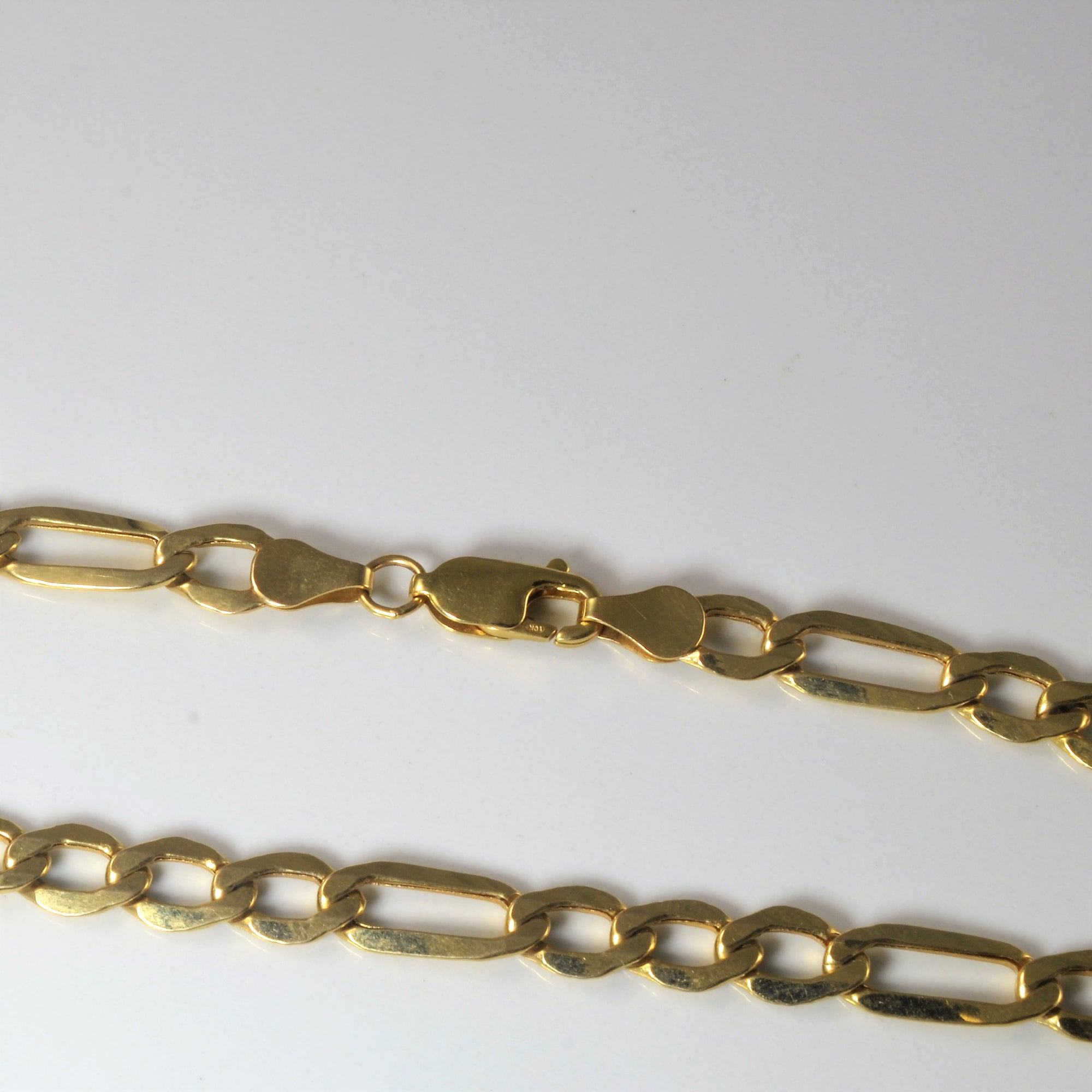 10k Yellow Gold Figaro Chain | 22