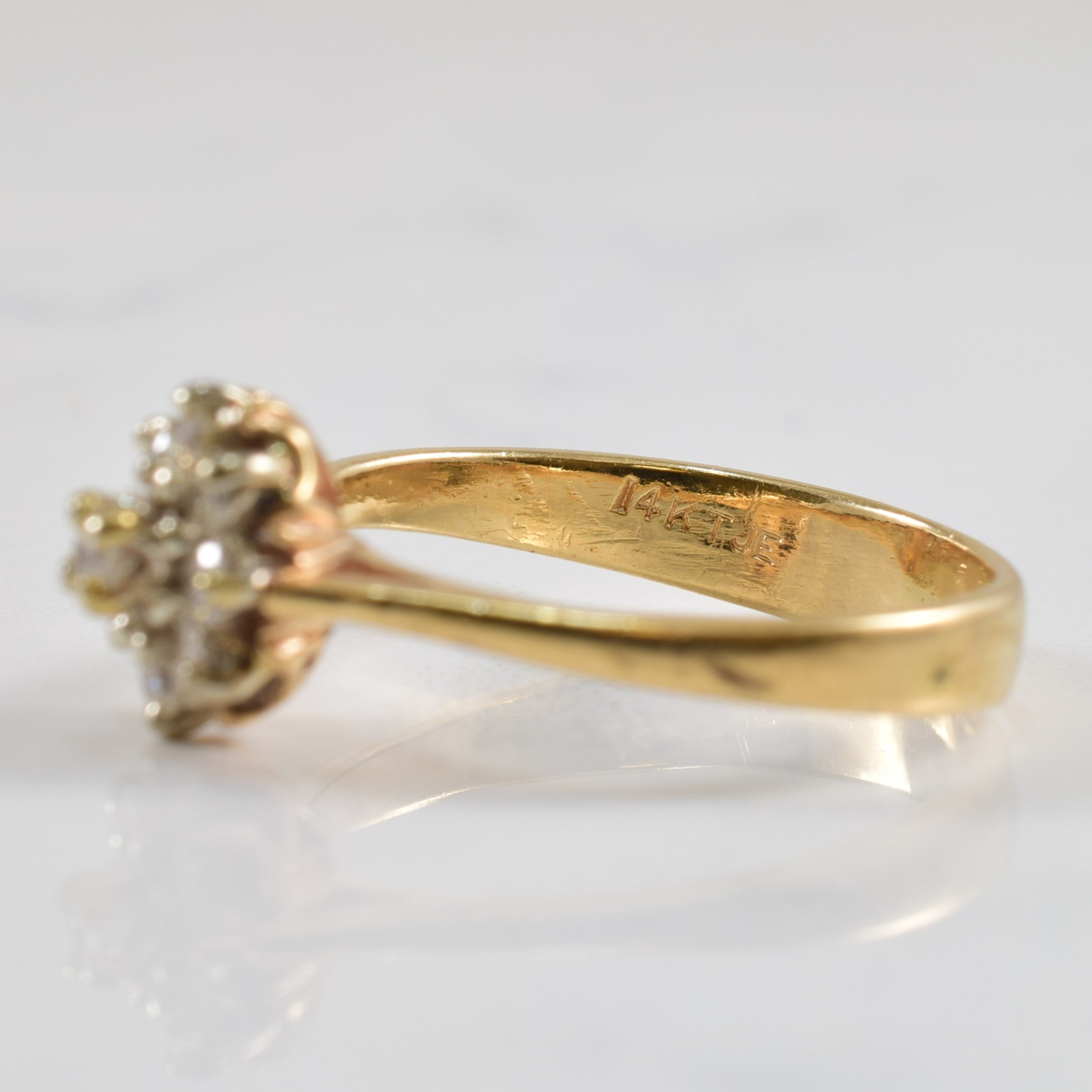 Cluster Diamond Cathedral Ring | 0.18ctw | SZ 5.75 |