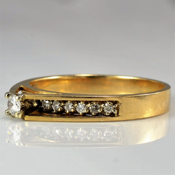 Vintage Diamond Underlay Ring | 0.15 ctw, SZ 6.25 |