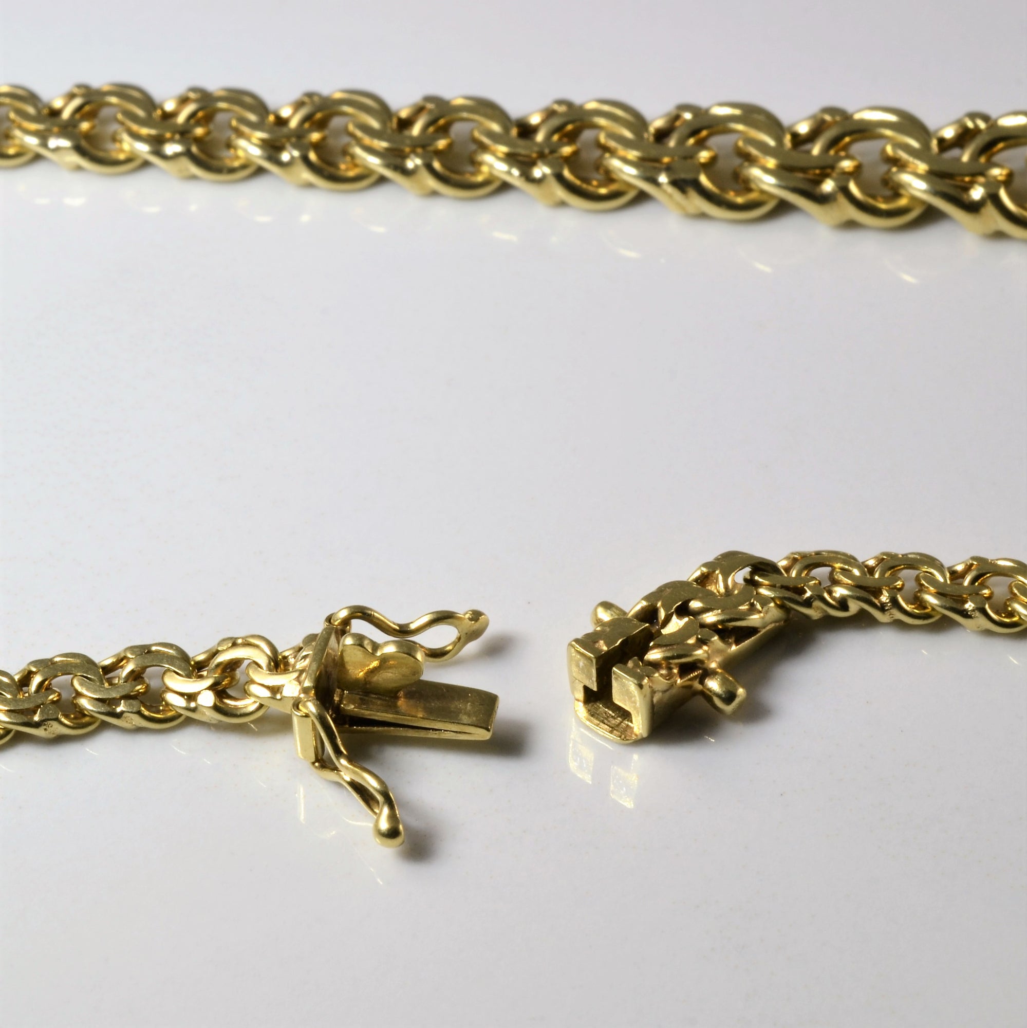 14k Tapered Kings Braid Chain Necklace | 18.5