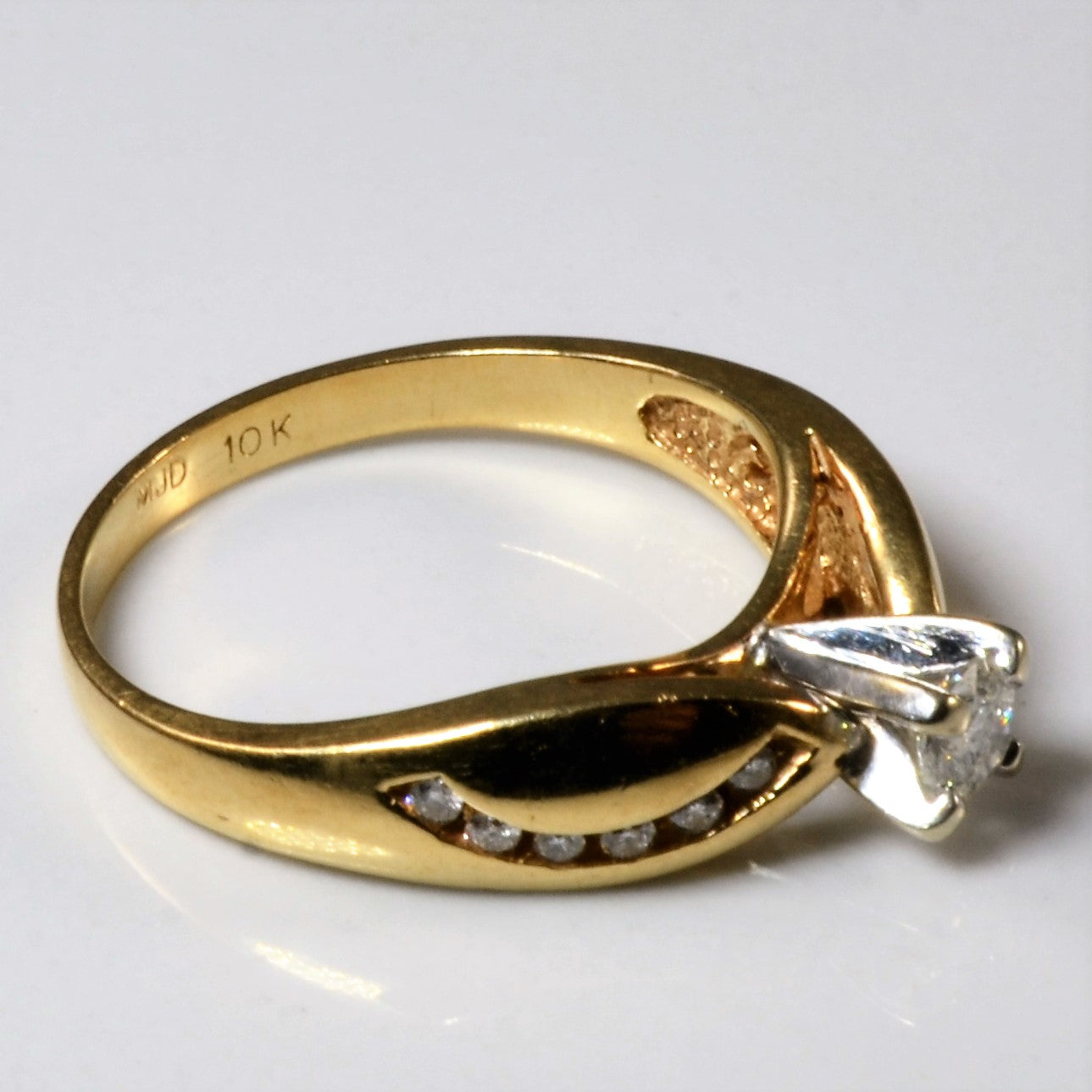 Bypass Channel Diamond Engagement Ring | 0.32ctw | SZ 7 |