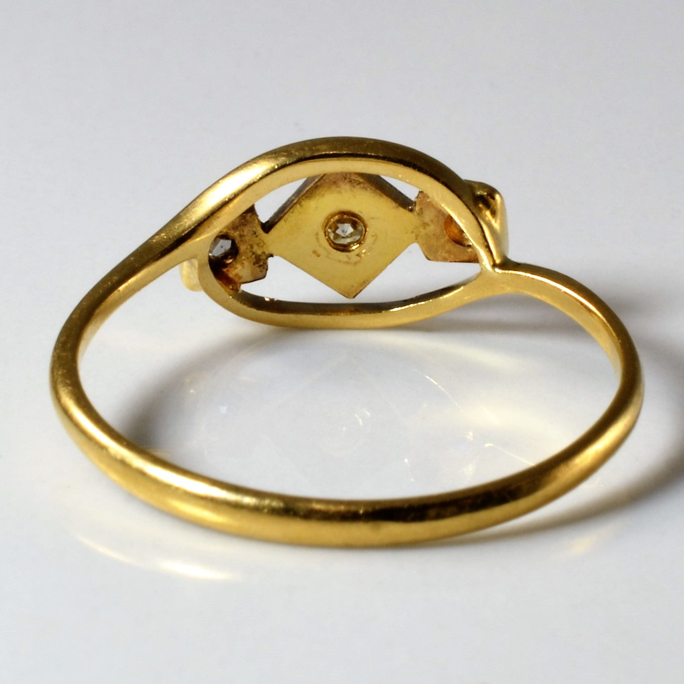Early 1900s Diamond Bypass Ring | 0.04ctw | SZ 6.75 |
