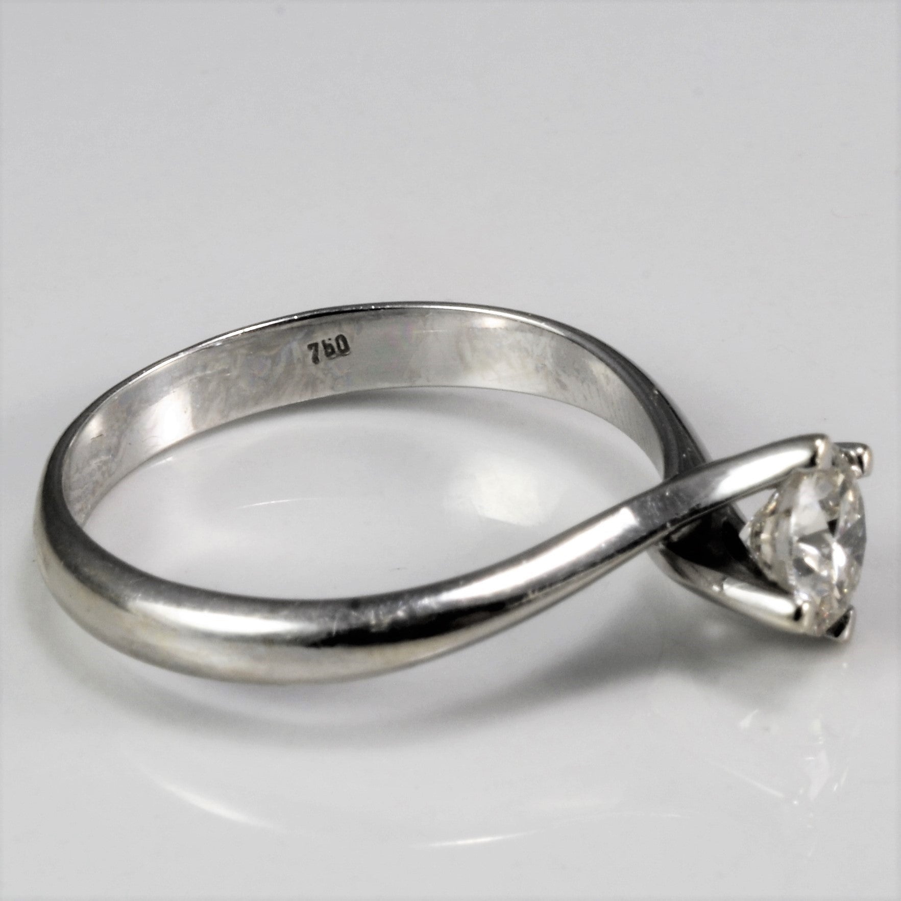 Bypass Solitaire Diamond Ring | 0.49 ct, SZ 6 |