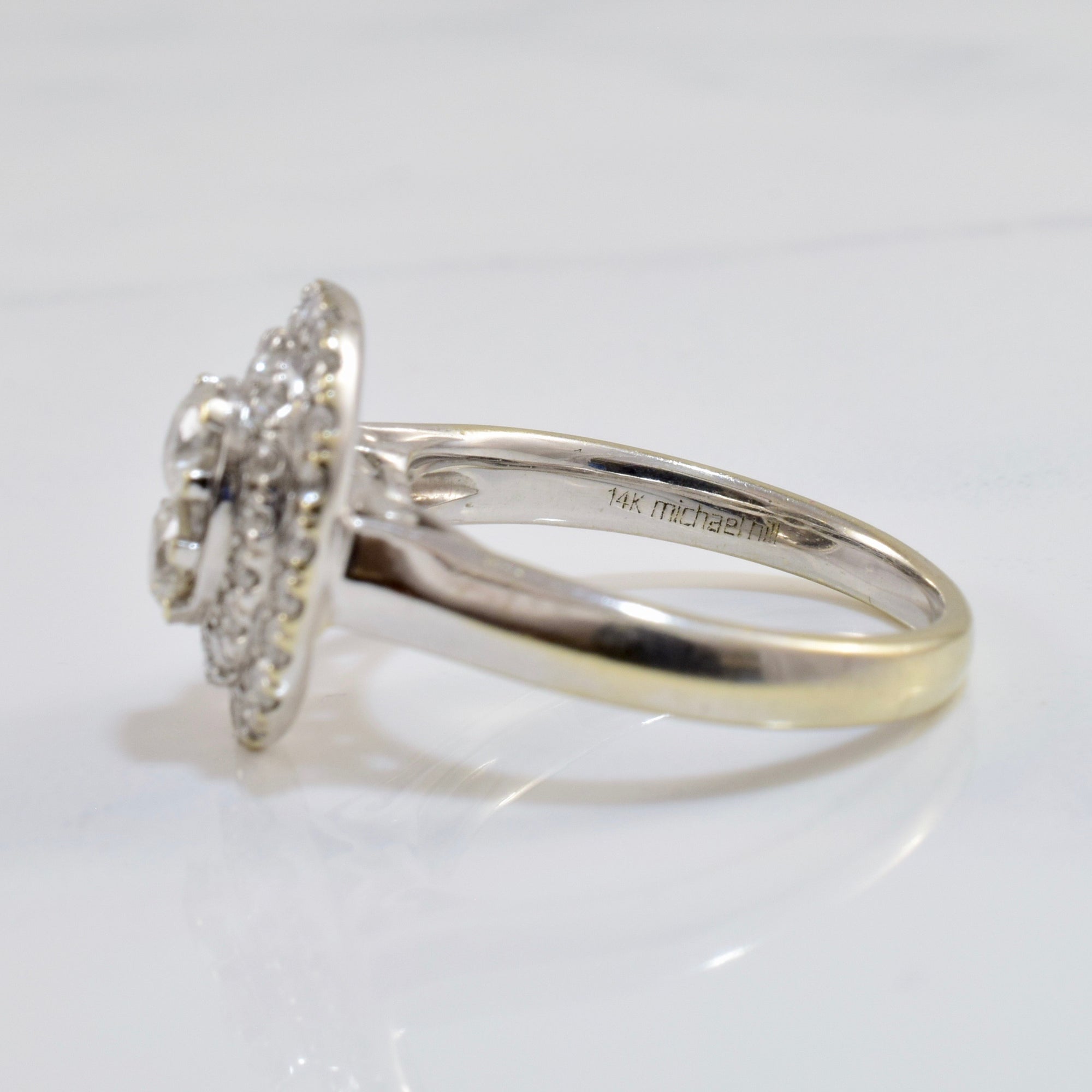 Diamond Halo Engagement Ring | 0.70 ctw SZ 5 |