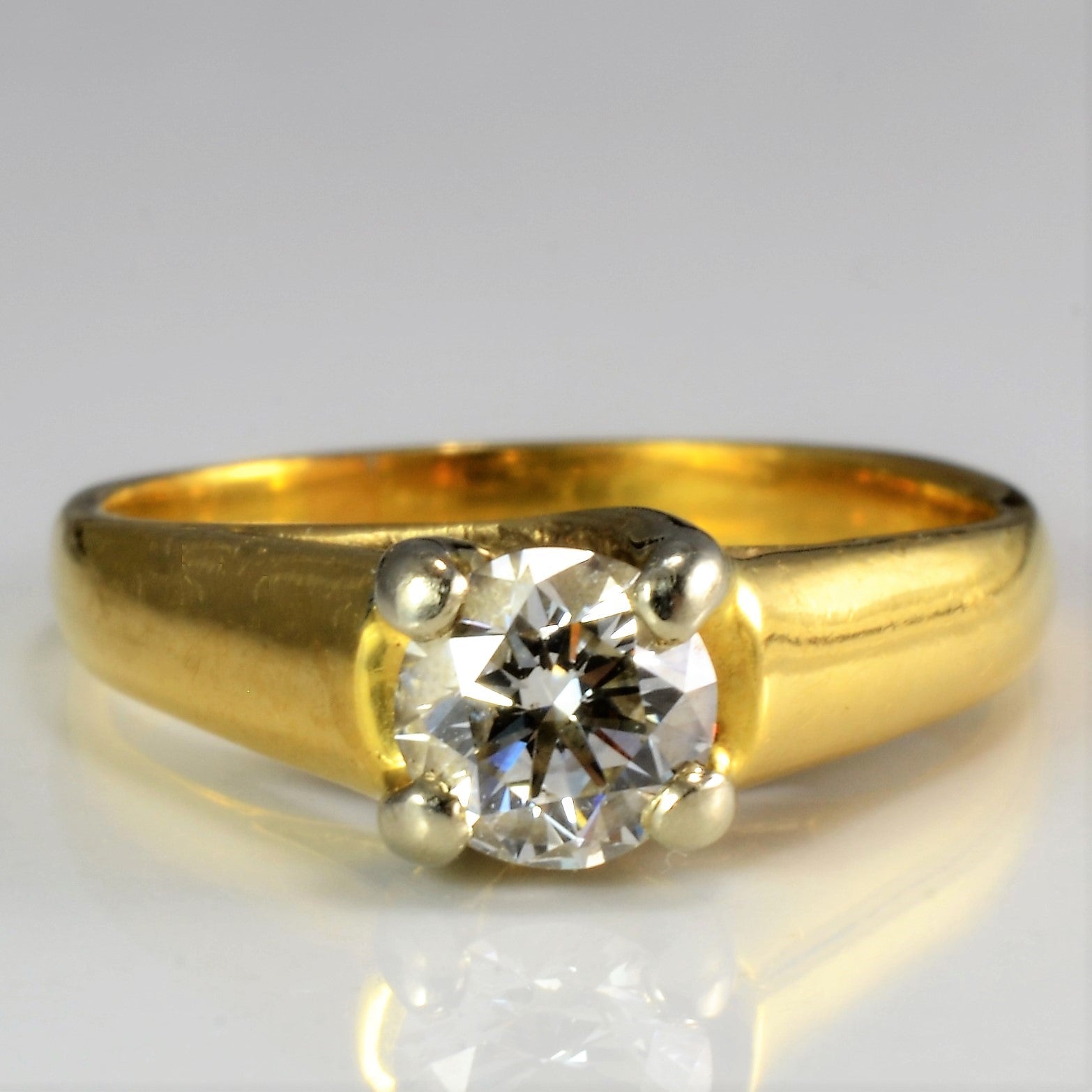 18K Solitaire Diamond Ring | 0.45 ct, SZ 4.5 |