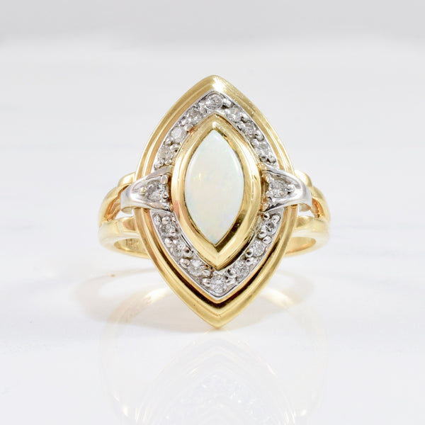 Marquise Cabochon Opal Ring | 0.18 ctw SZ 9 |