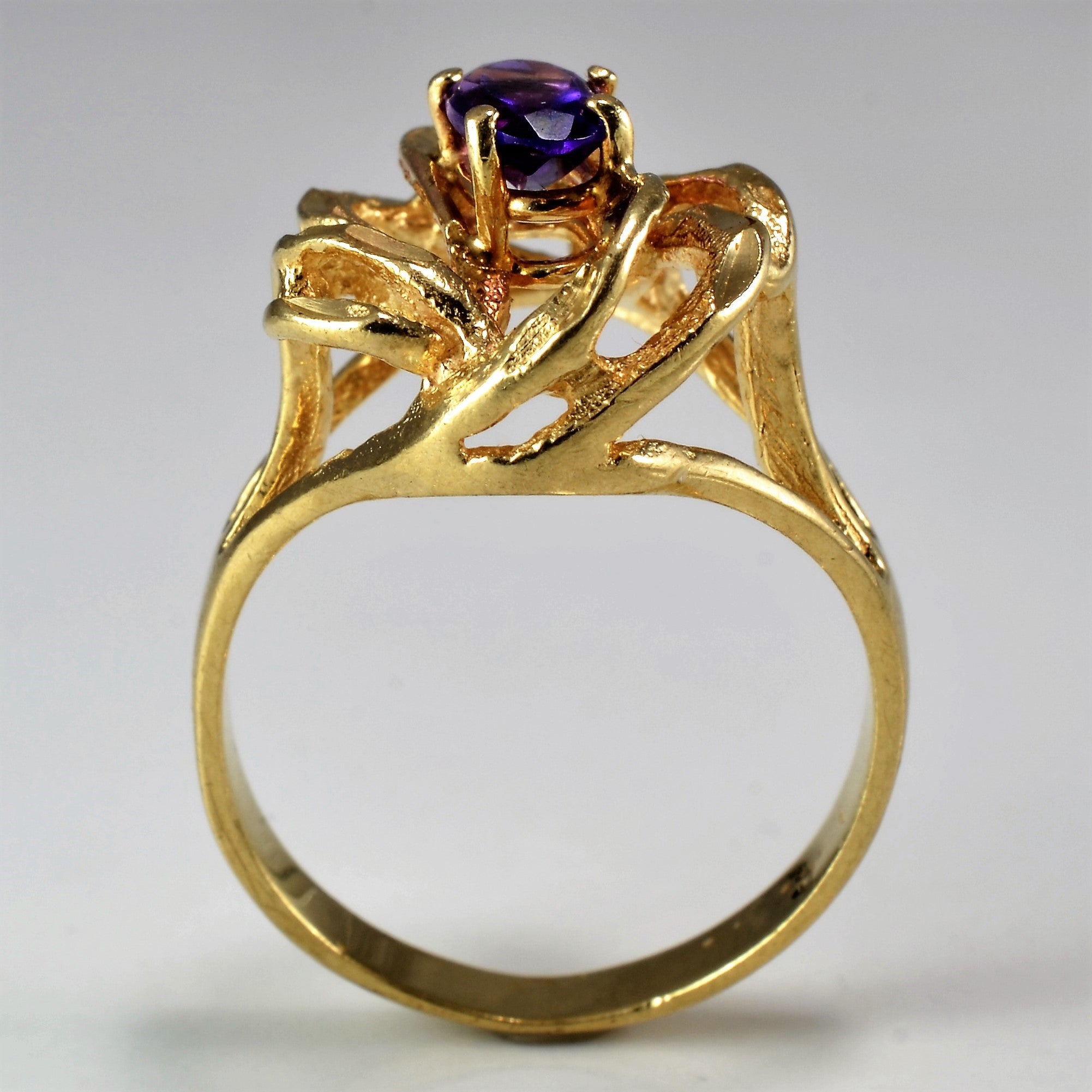 Twisted Amethyst Cocktail Ring | SZ 5.75 |