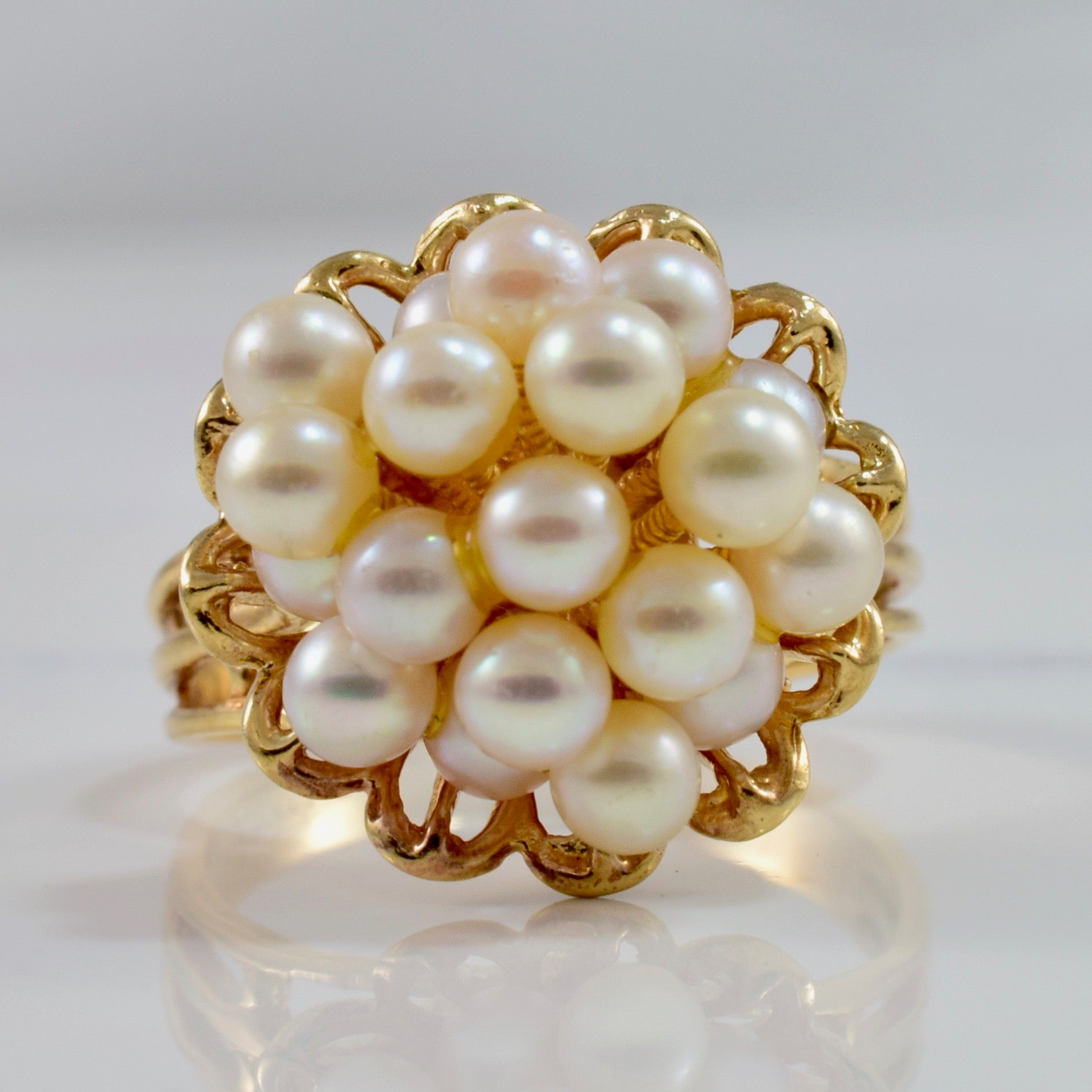 High Set Pearl Cluster Ring | SZ 7.5 |