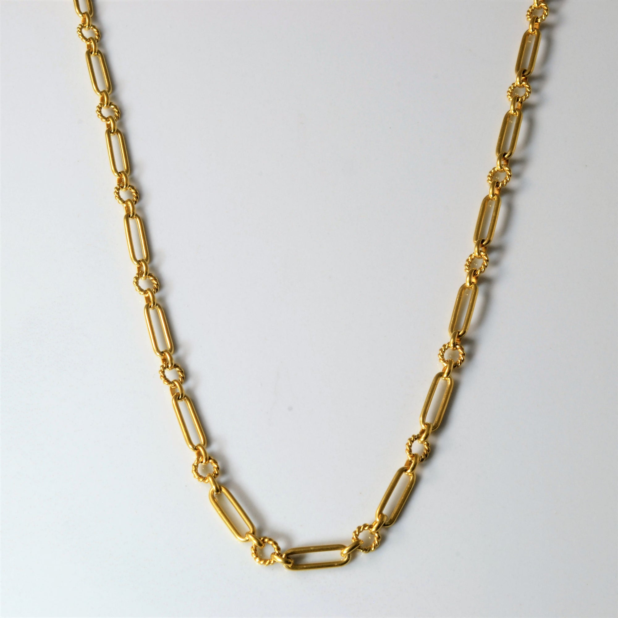 Vintage Portuguese 19k Gold Curb Chain Bracelet