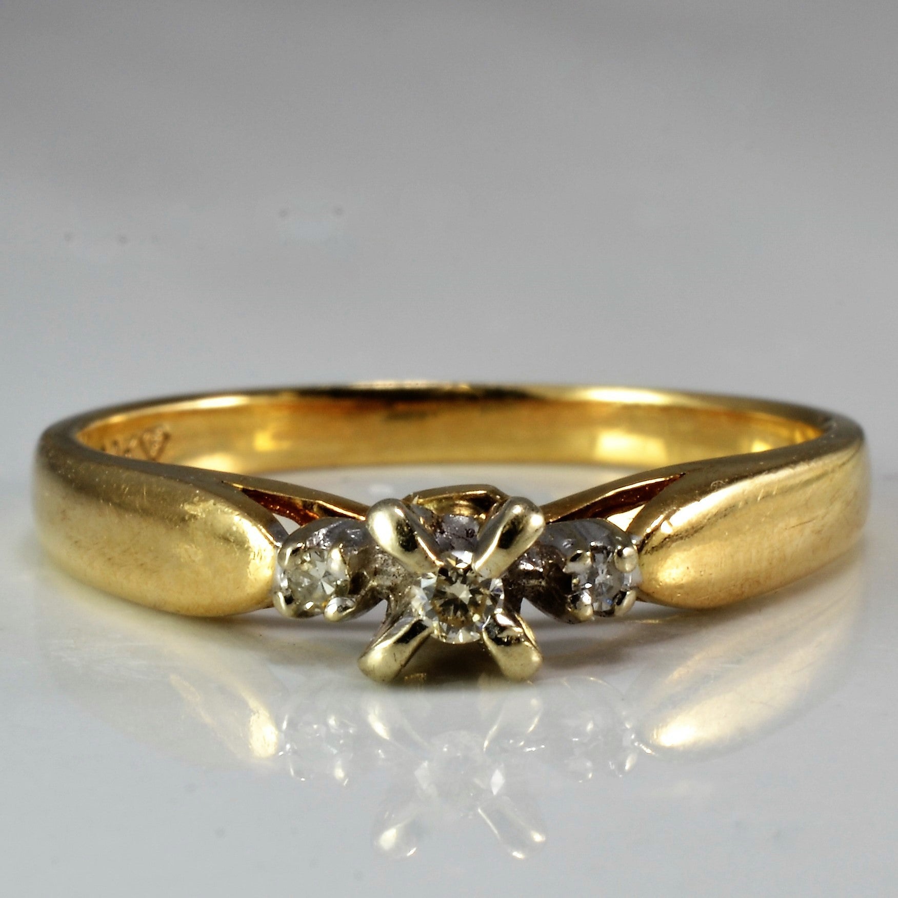 Petite Three Stone Diamond Ring | 0.04 ctw, SZ 7 |