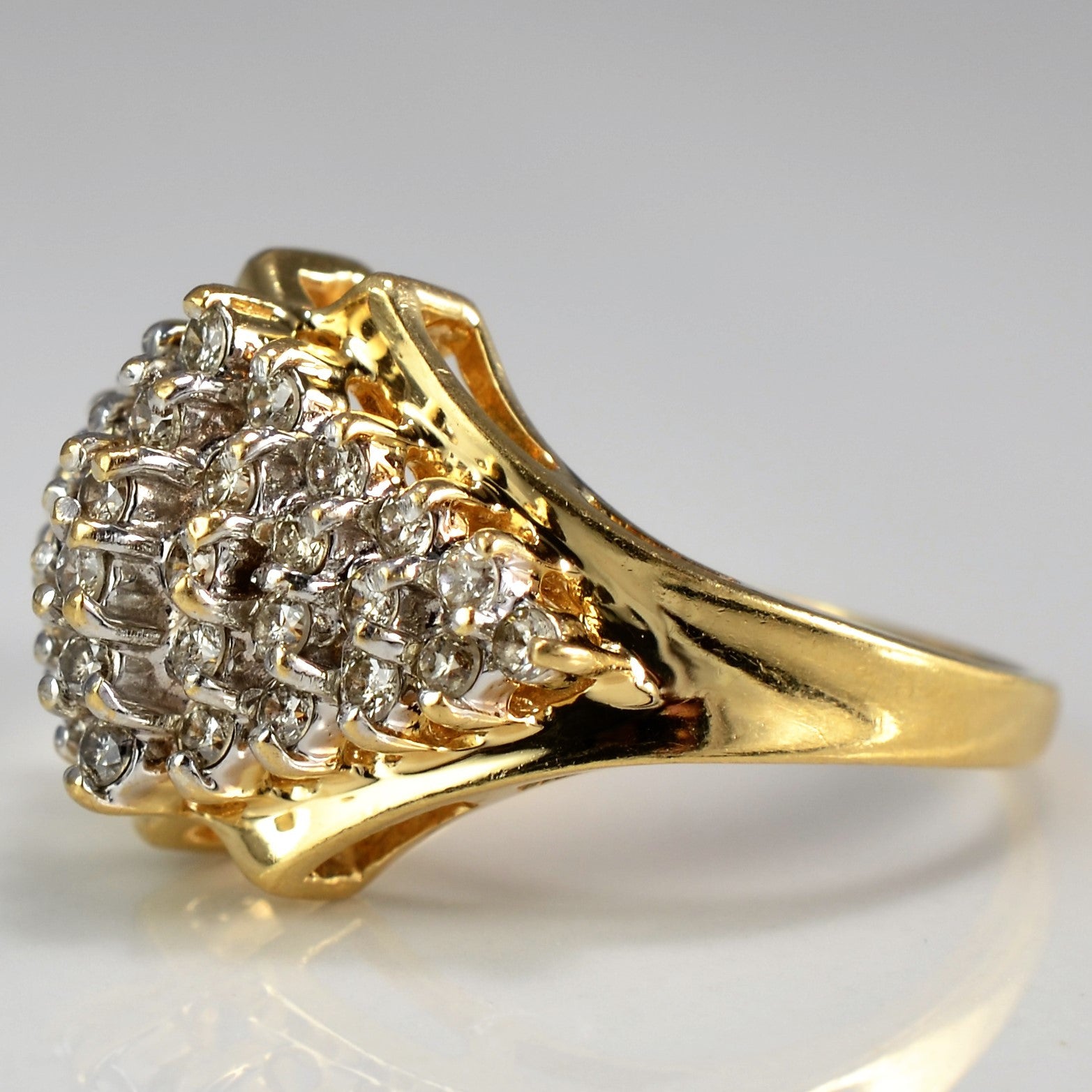 High Set Cluster Cocktail Ring | 0.50 ctw, SZ 6.25 |