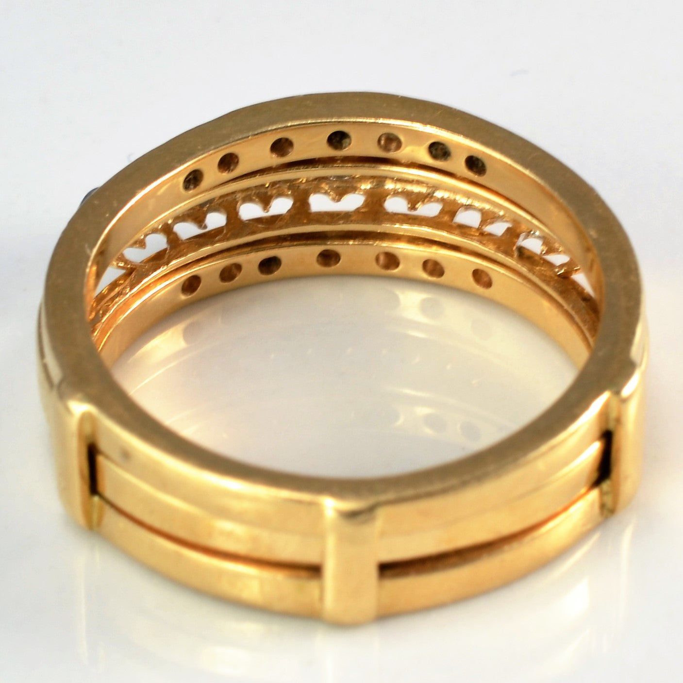 Channel Set Ring Enhancer With Diamond Band | 0.20 ctw, SZ 6.75 |