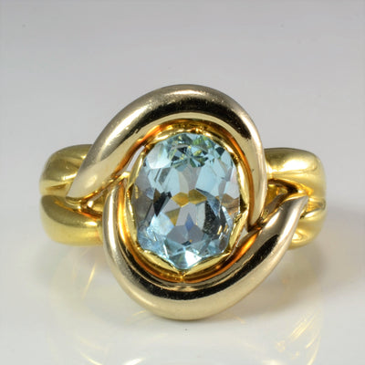 Bezel Set Oval Topaz Ring | SZ 8 |