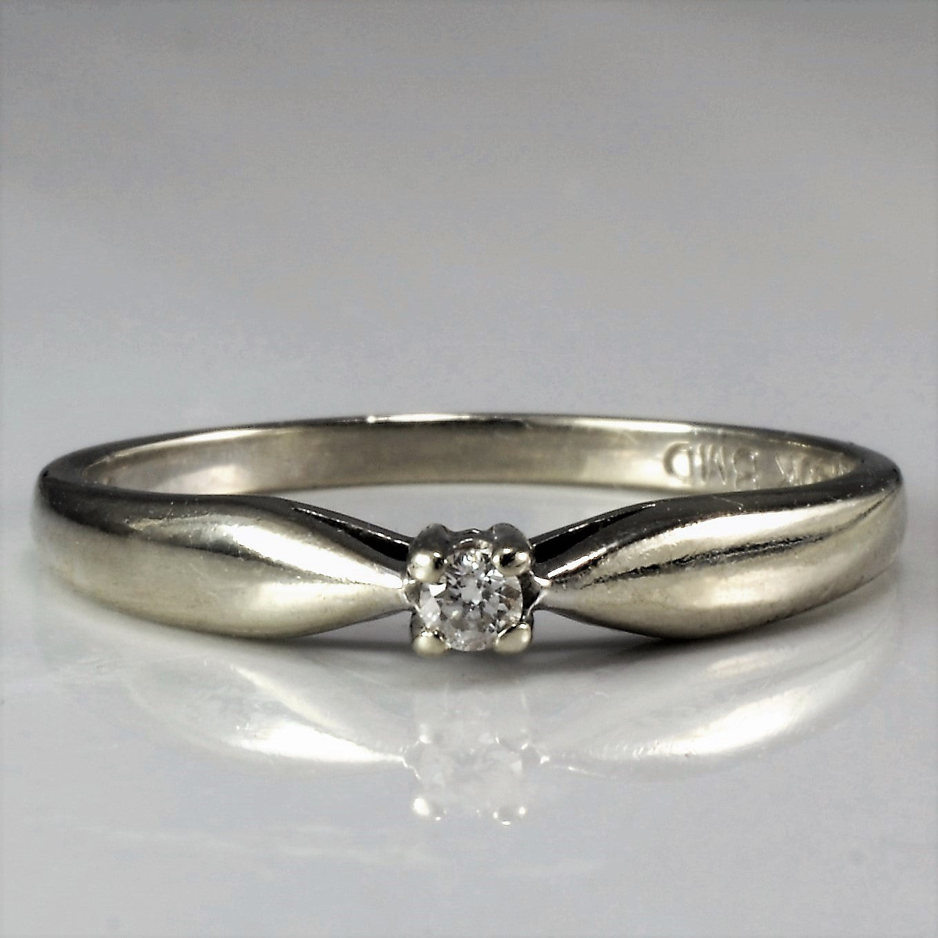 Petite Diamond Solitaire Ring | 0.03 ct, SZ 6.5 |