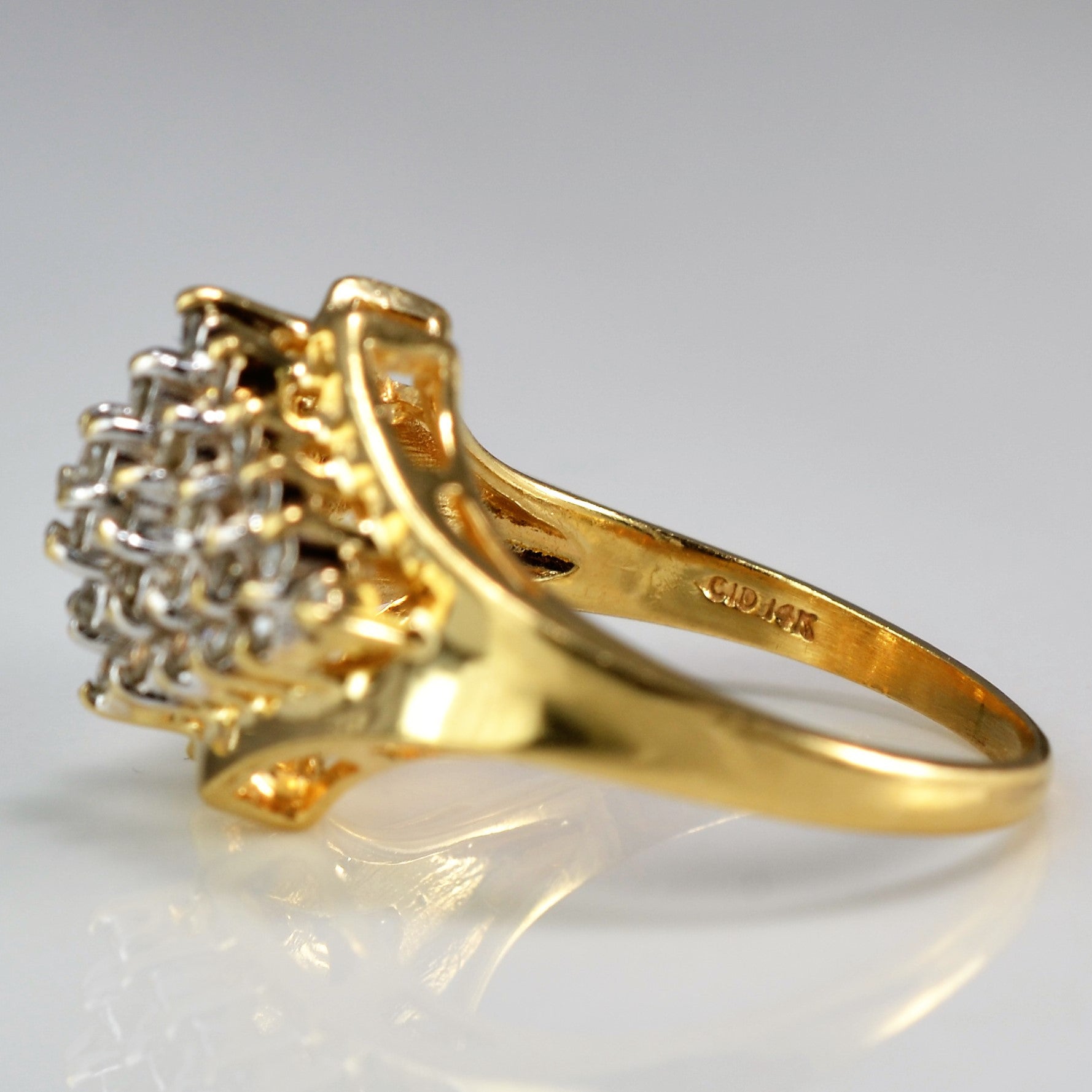 High Set Cluster Cocktail Ring | 0.50 ctw, SZ 6.25 |