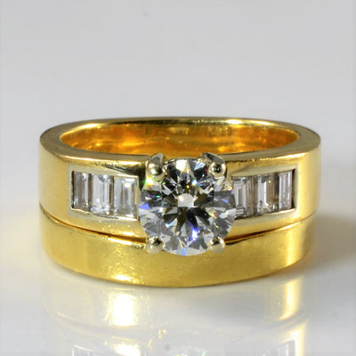 Mixed Cut GIA Diamond Wedding Set | 1.38ctw | SZ 5.25 |