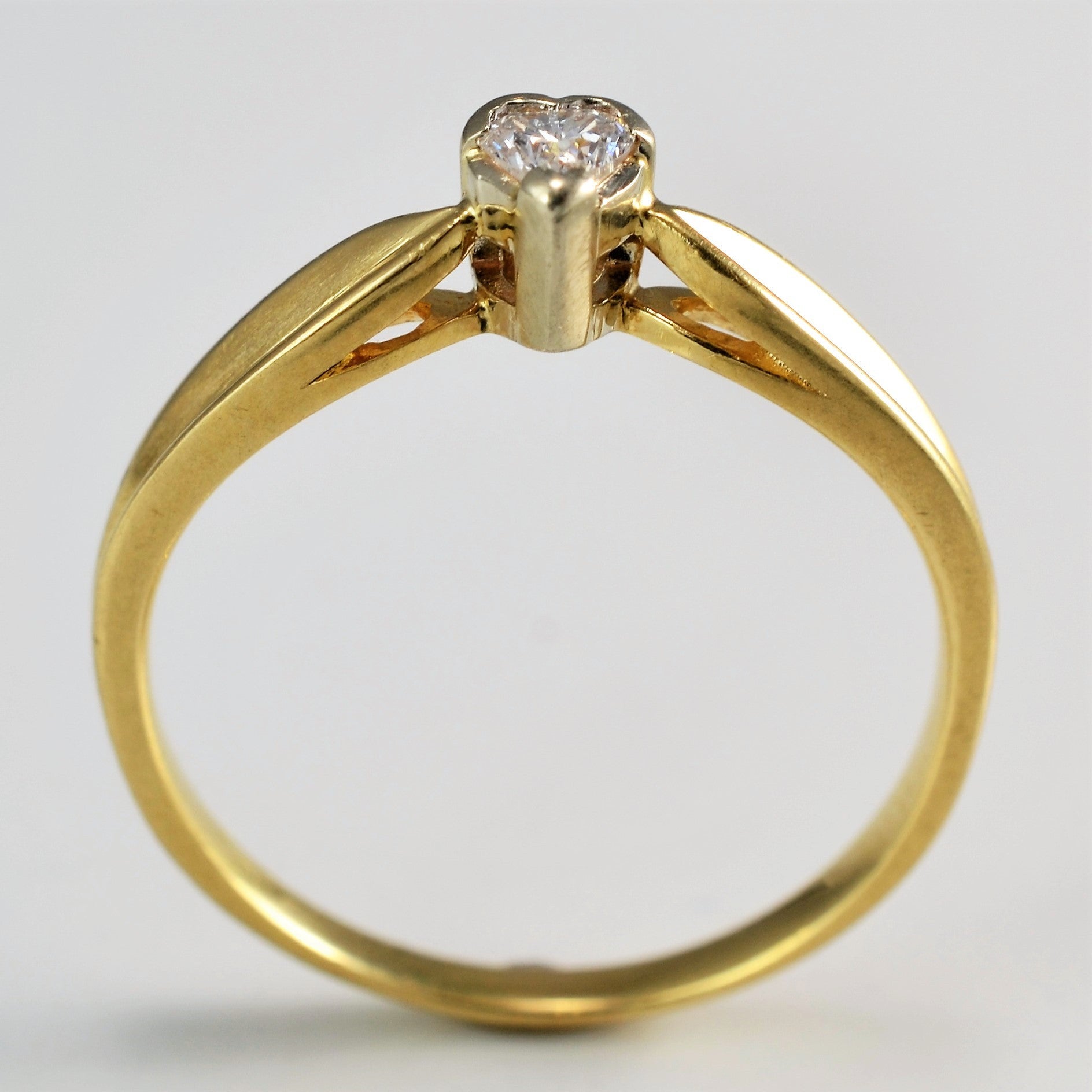 Heart Cut Diamond Promise Ring | 0.13ct | SZ 7.25 |