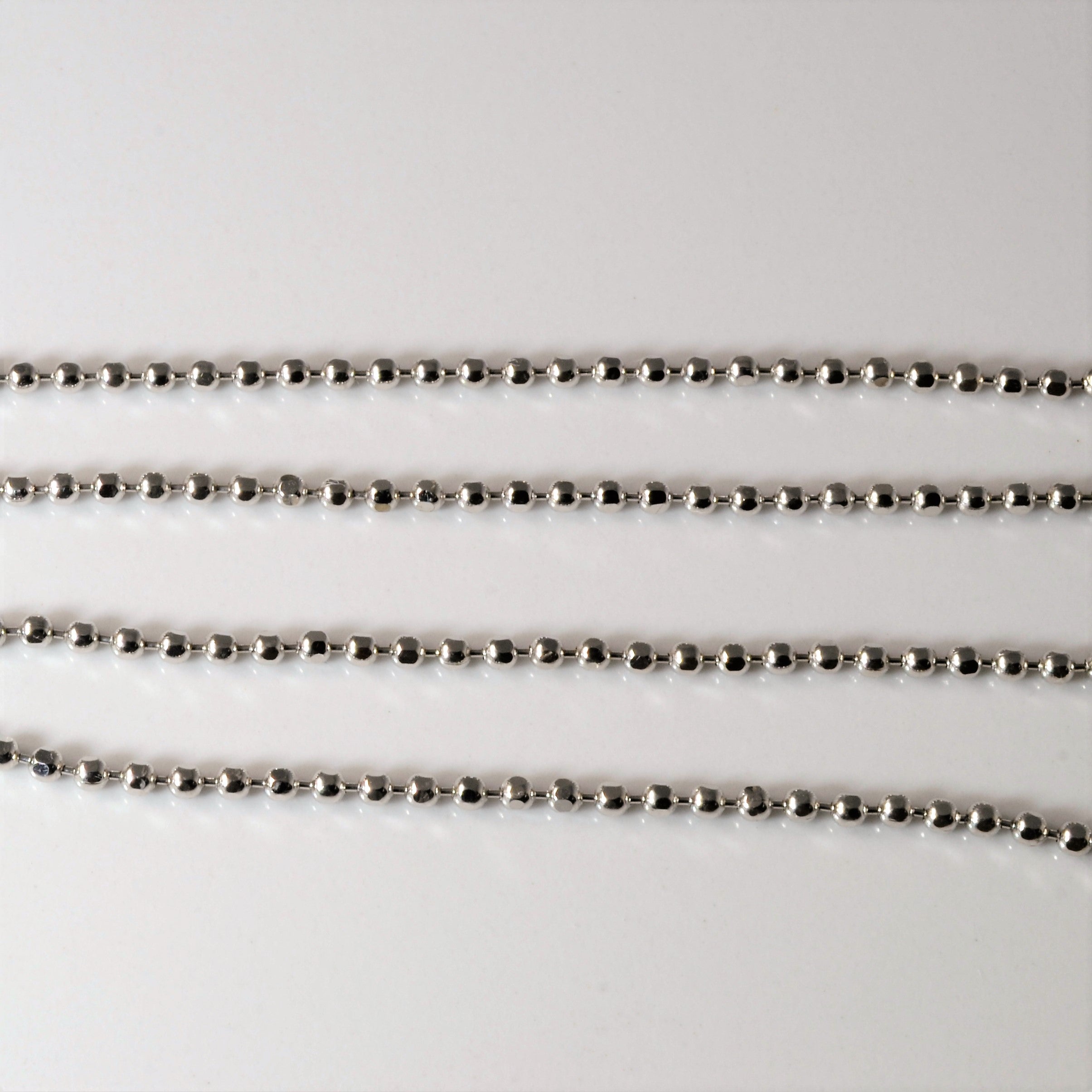 14k White Gold Bead Chain | 16" |