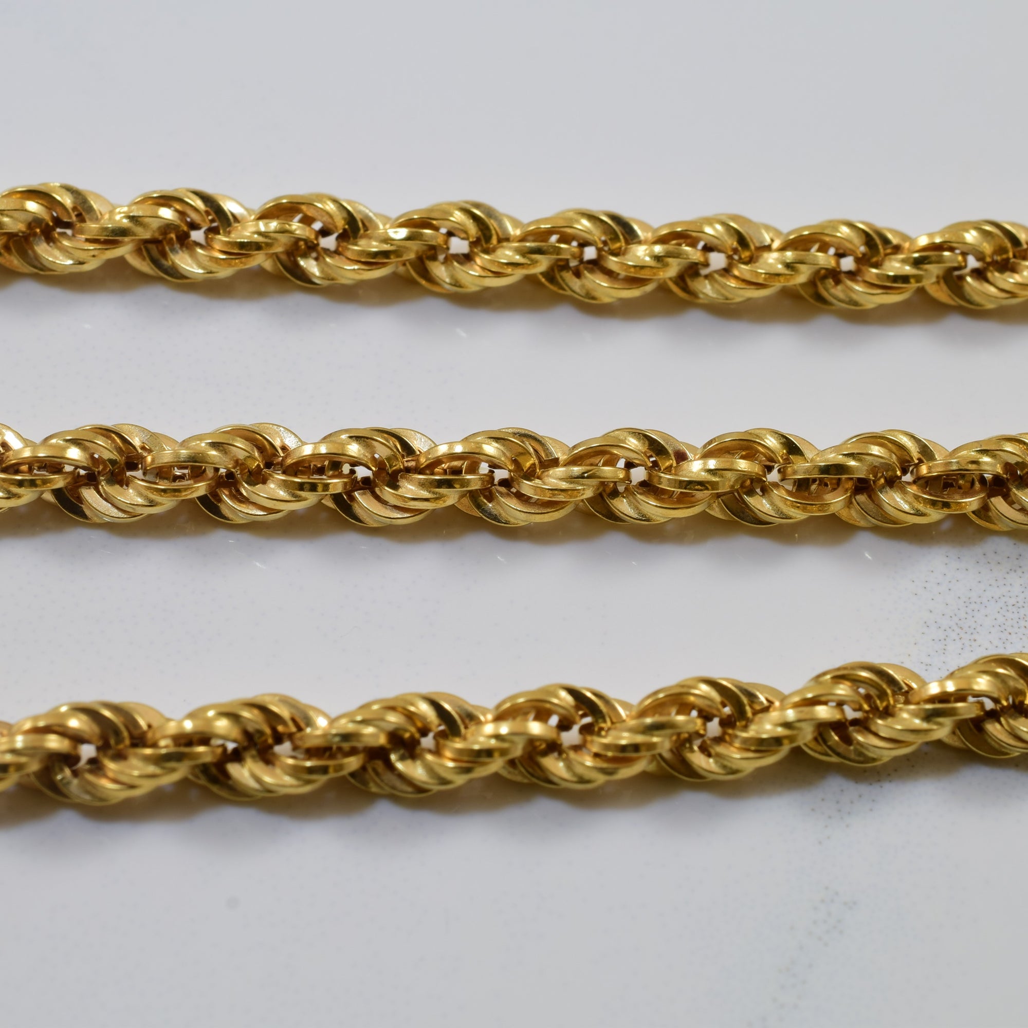 18k Yellow Gold Rope Chain | 28