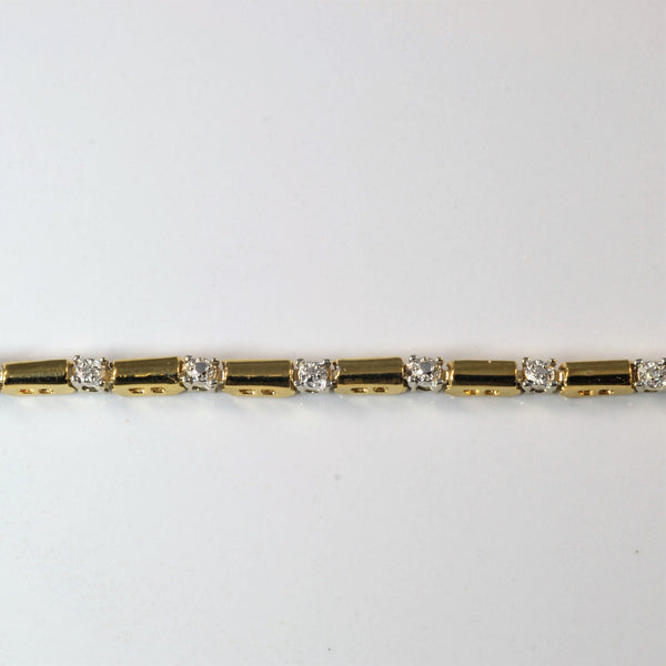 Bar Link Diamond Bracelet | 0.05ctw | 7.5
