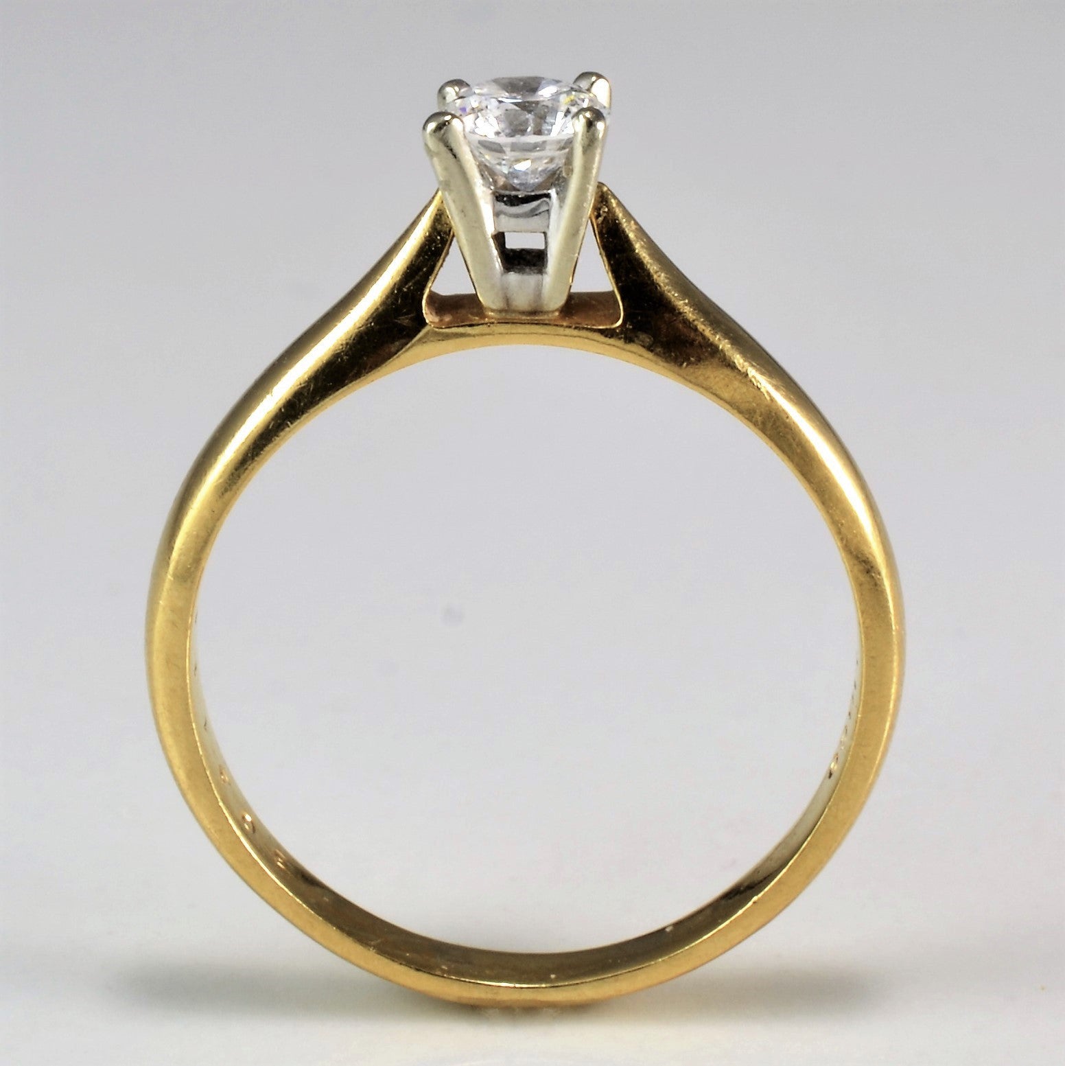 Classic Prong Set Tapered Solitaire Engagement Ring | 0.38ct | SZ 8.25 |