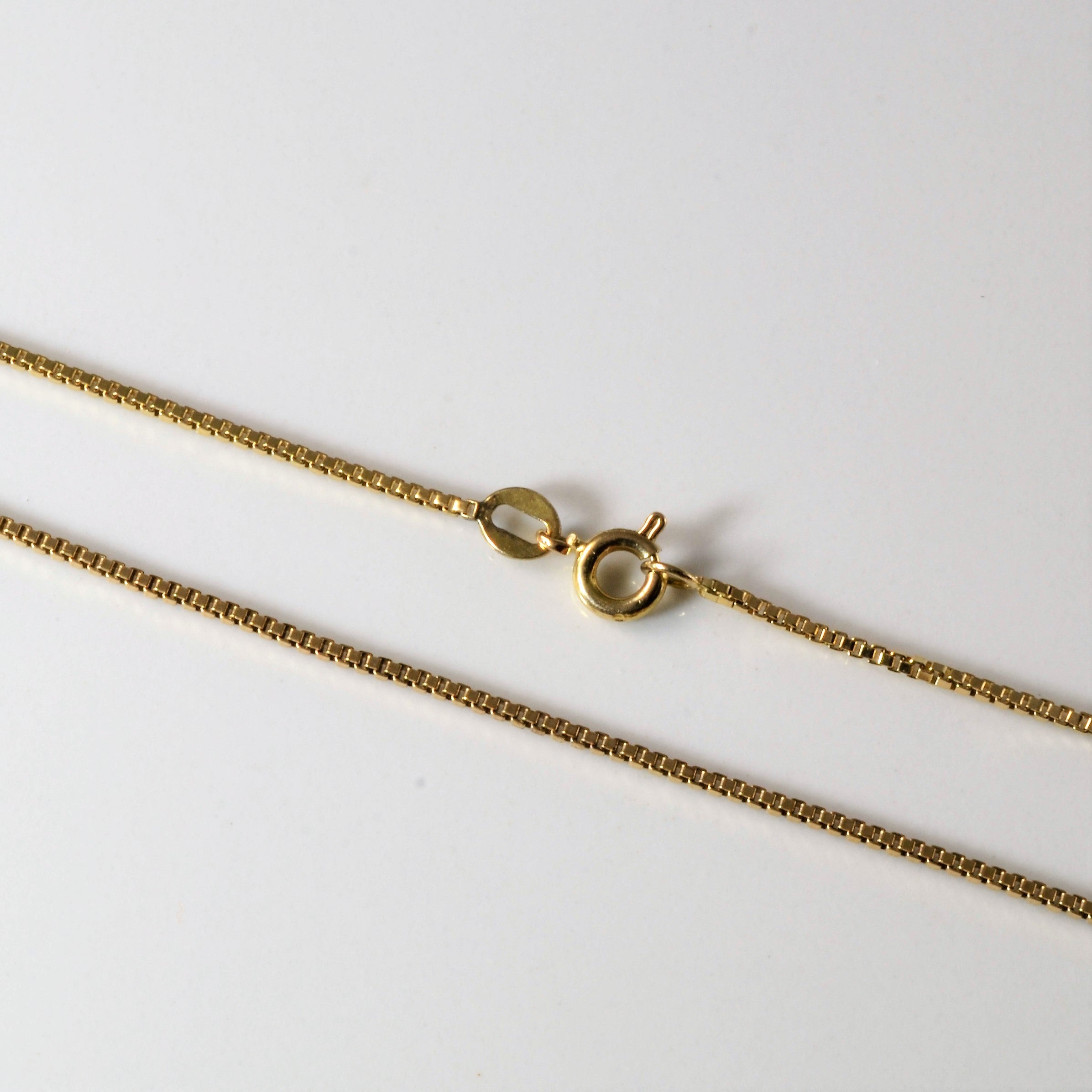 10k Yellow Gold Box Chain | 14"|