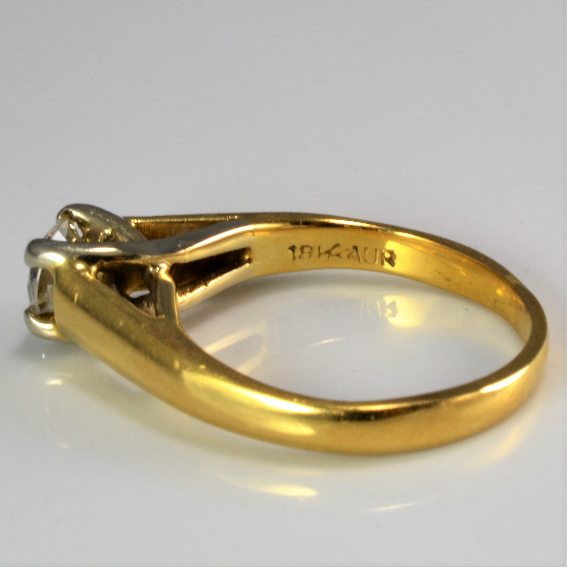18K Solitaire Diamond Ring | 0.45 ct, SZ 4.5 |