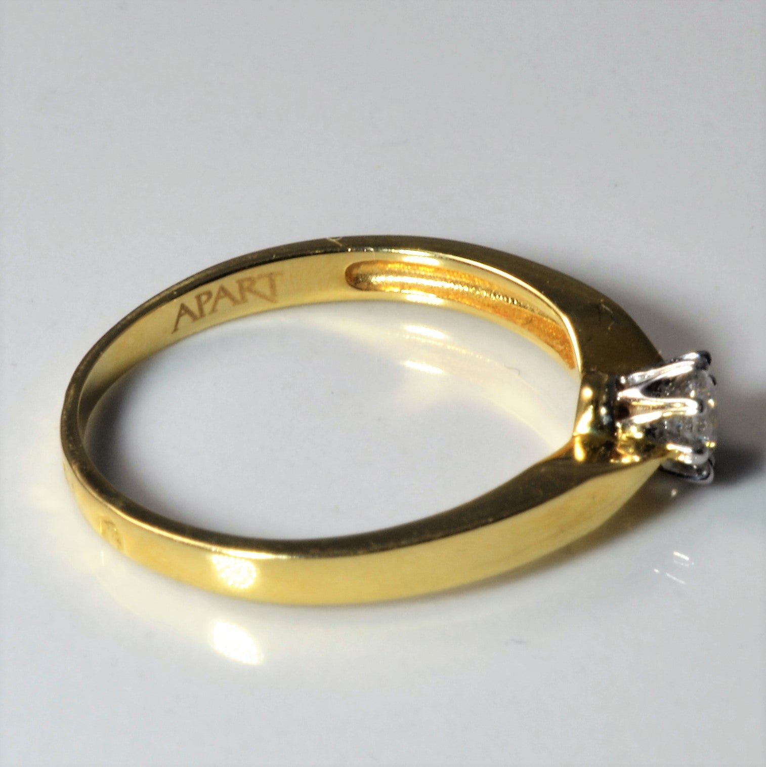 Six Prong Diamond Promise Ring | 0.14ct | SZ 5 |