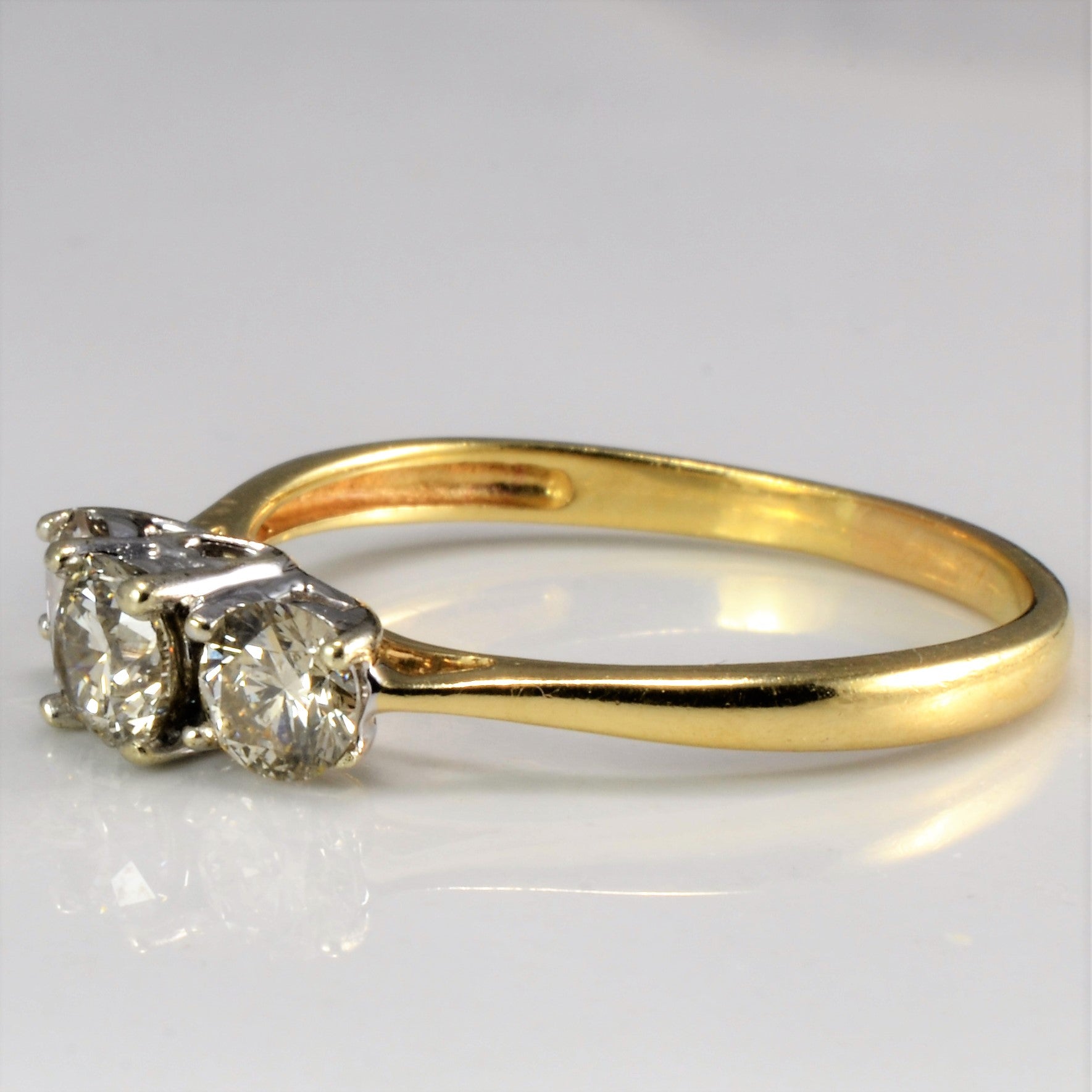 Three Stone Diamond Ring | 0.86 ctw, SZ 9.25 |