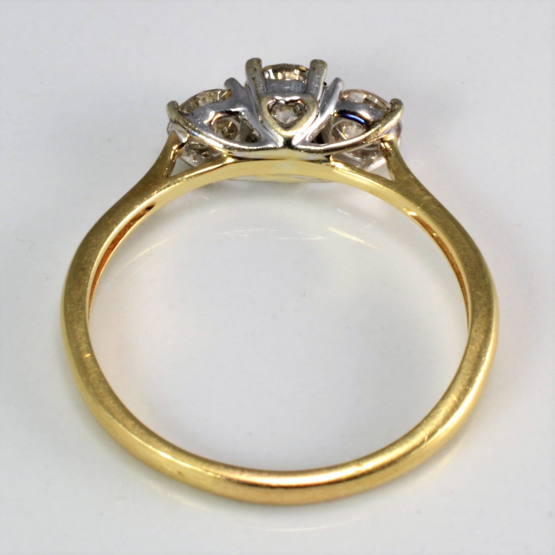 Three Stone Diamond Ring | 0.86 ctw, SZ 9.25 |