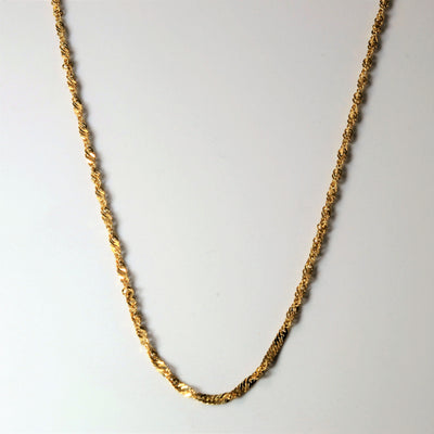 14k Yellow Gold Singapore Chain | 20