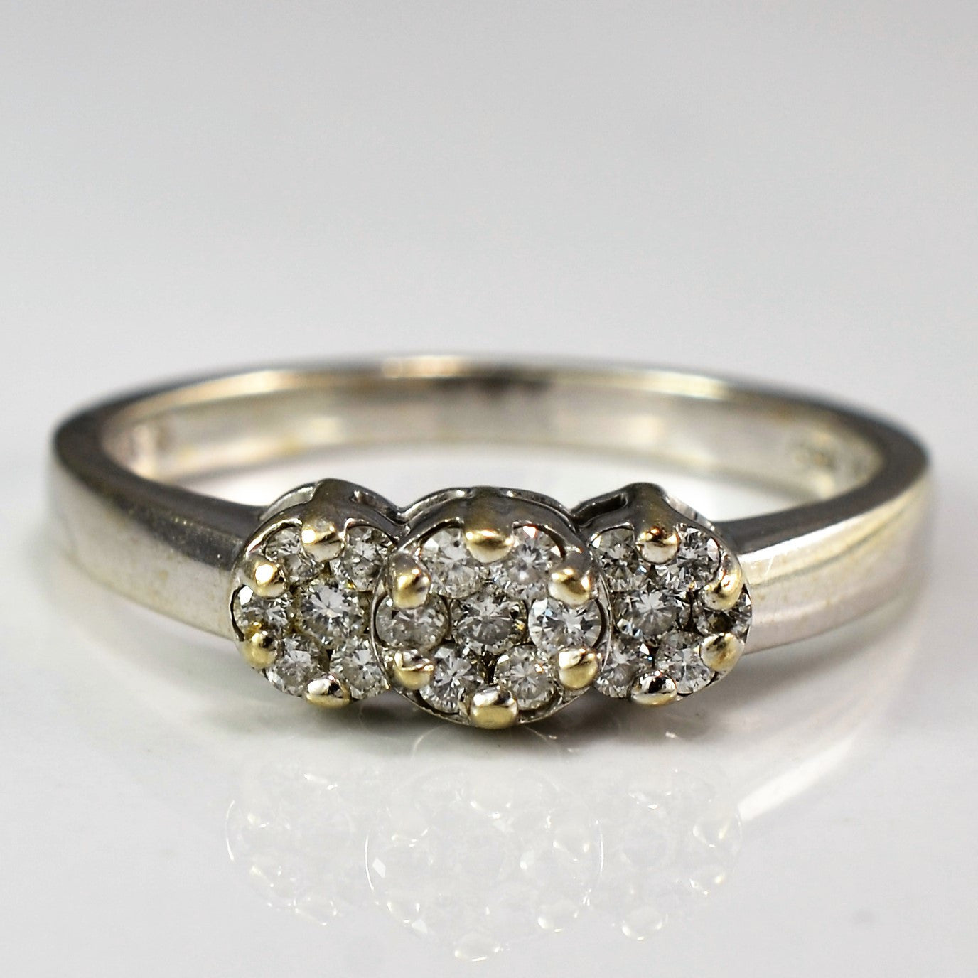 Three Cluster Diamond Ring | 0.20 ctw, SZ 7 |