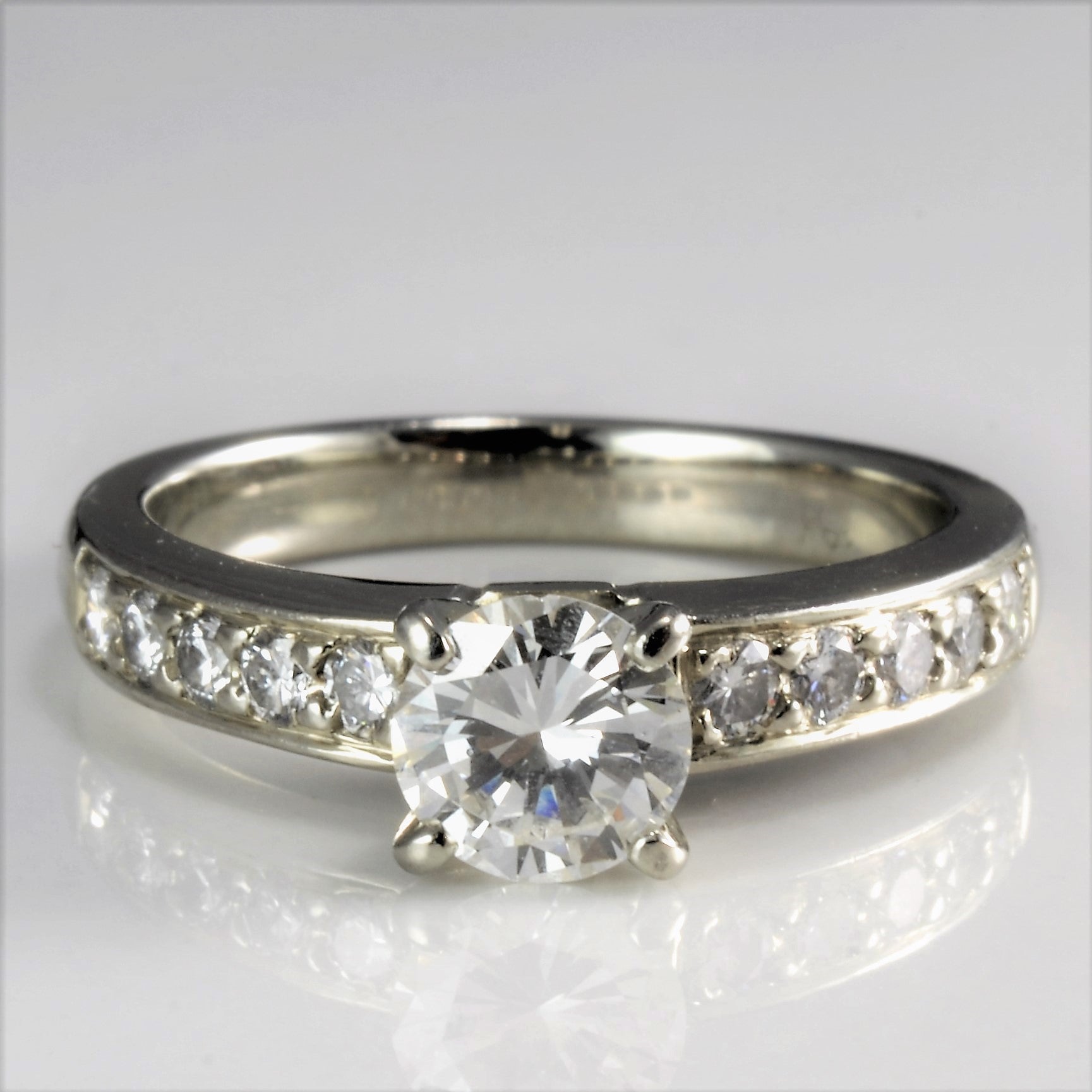 Solitaire with Accents Diamond Engagement Ring | 0.71 ctw, SZ 5 |
