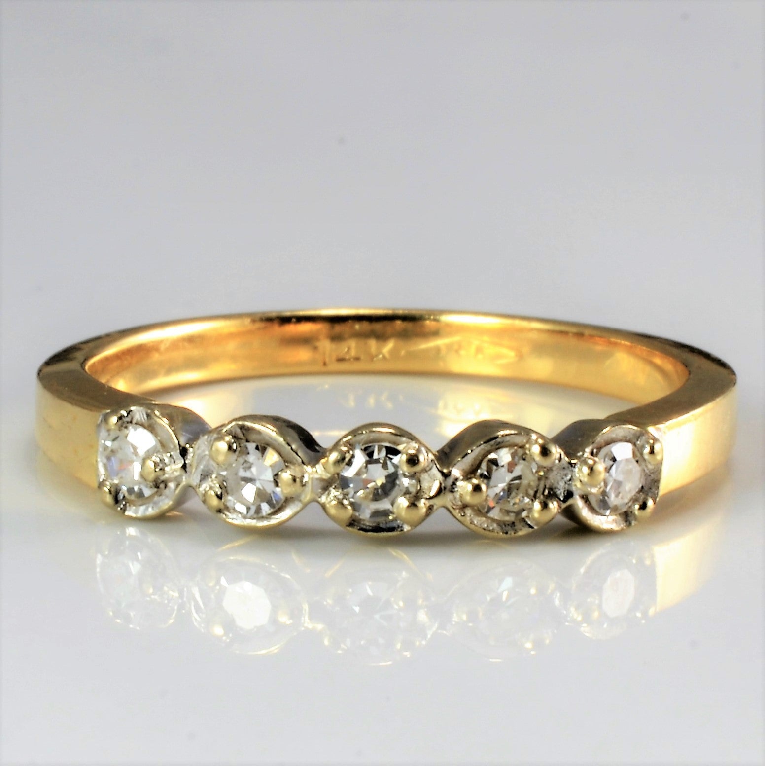 Five Stone Diamond Ring | 0.15 ctw, SZ 5.75 |