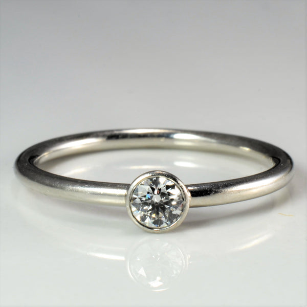'Tiffany & Co.' Bezel Set Solitaire Diamond Ring | 0.20 ct, SZ 7.5 |