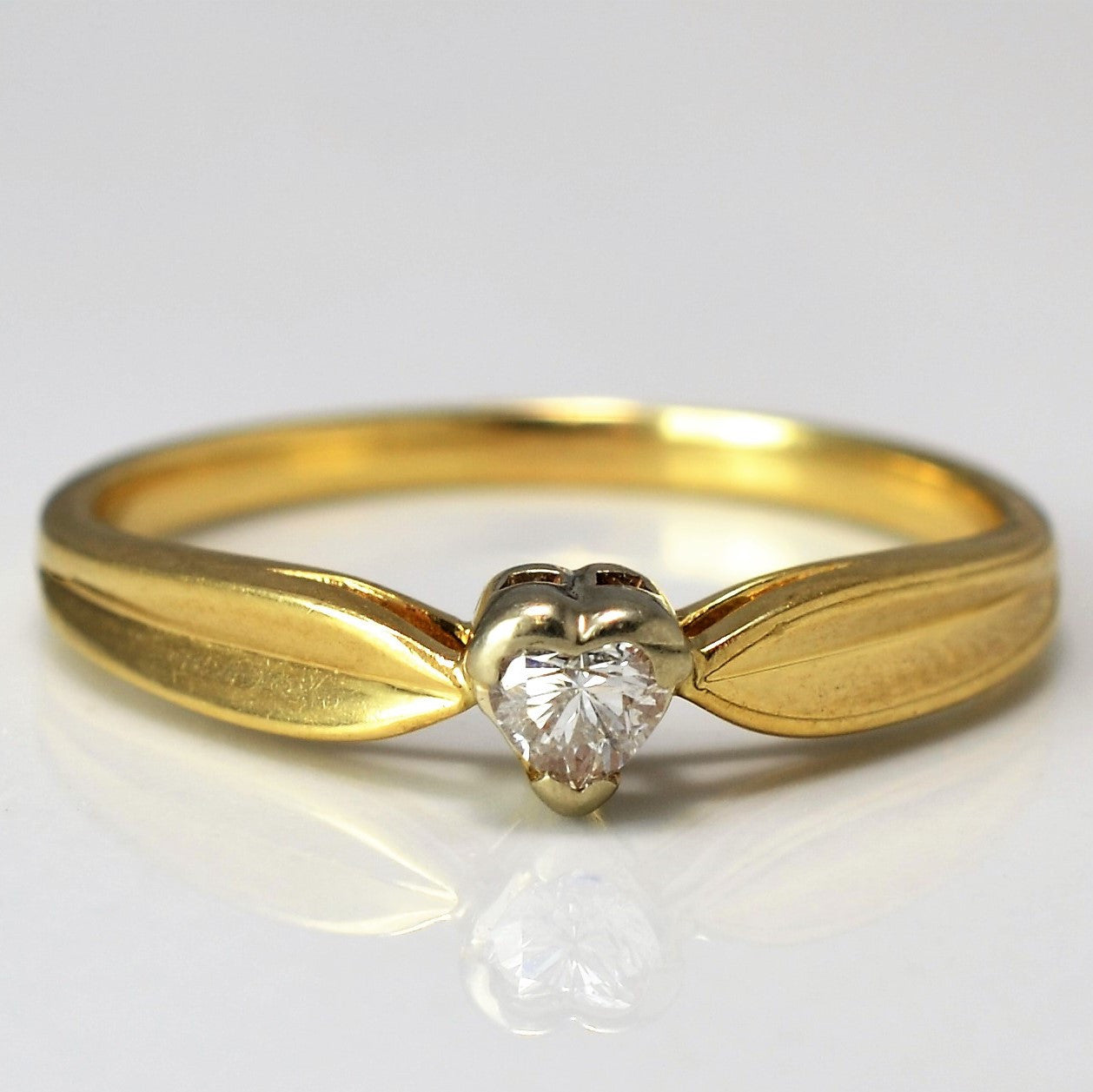 Heart Cut Diamond Promise Ring | 0.13ct | SZ 7.25 |