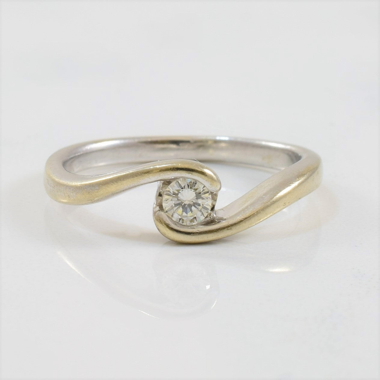 Solitaire Bypass Engagement Ring | 0.11ct | SZ 5.25 |