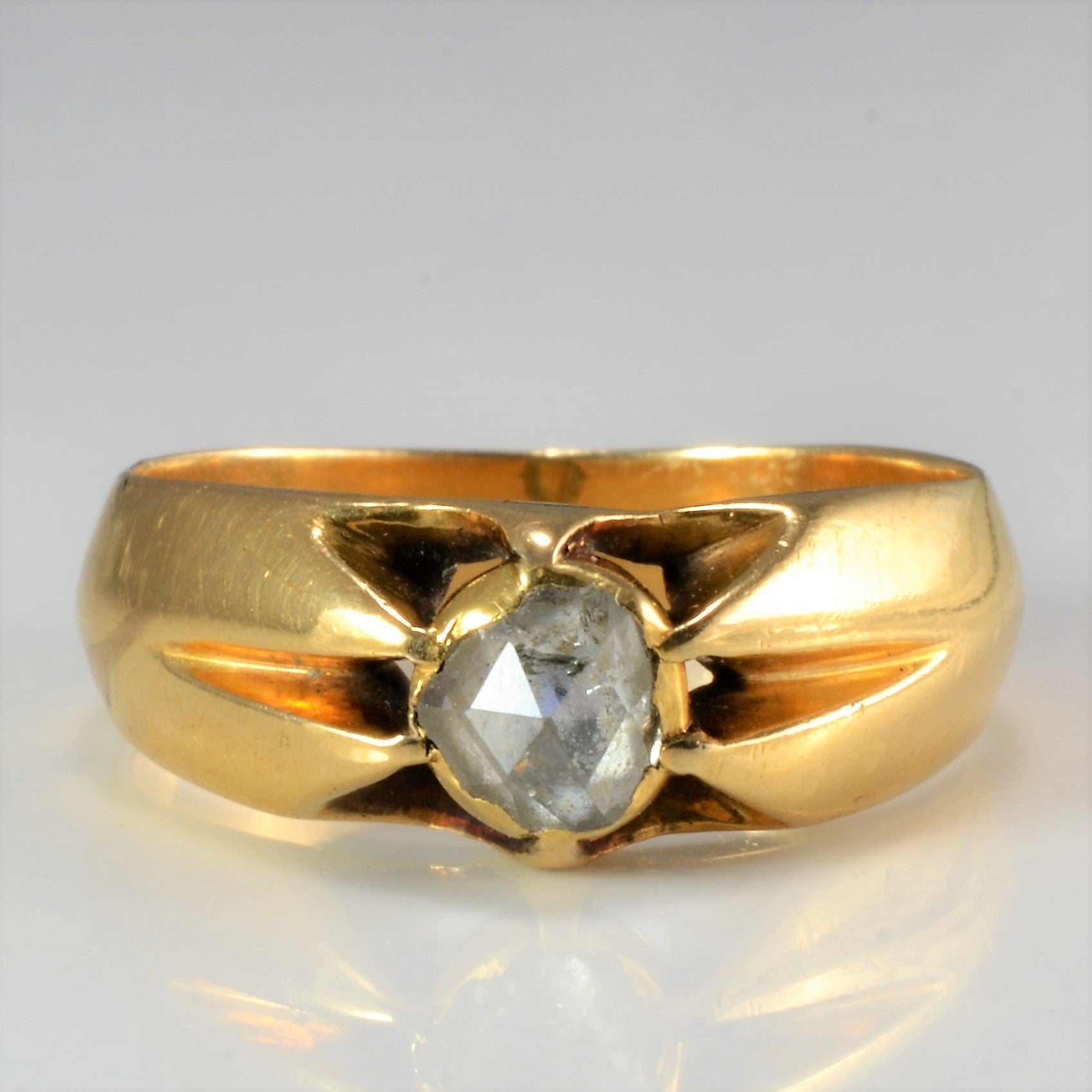 Victorian Era Rose Cut Diamond Ring | 0.40ct |SZ 5.75 |