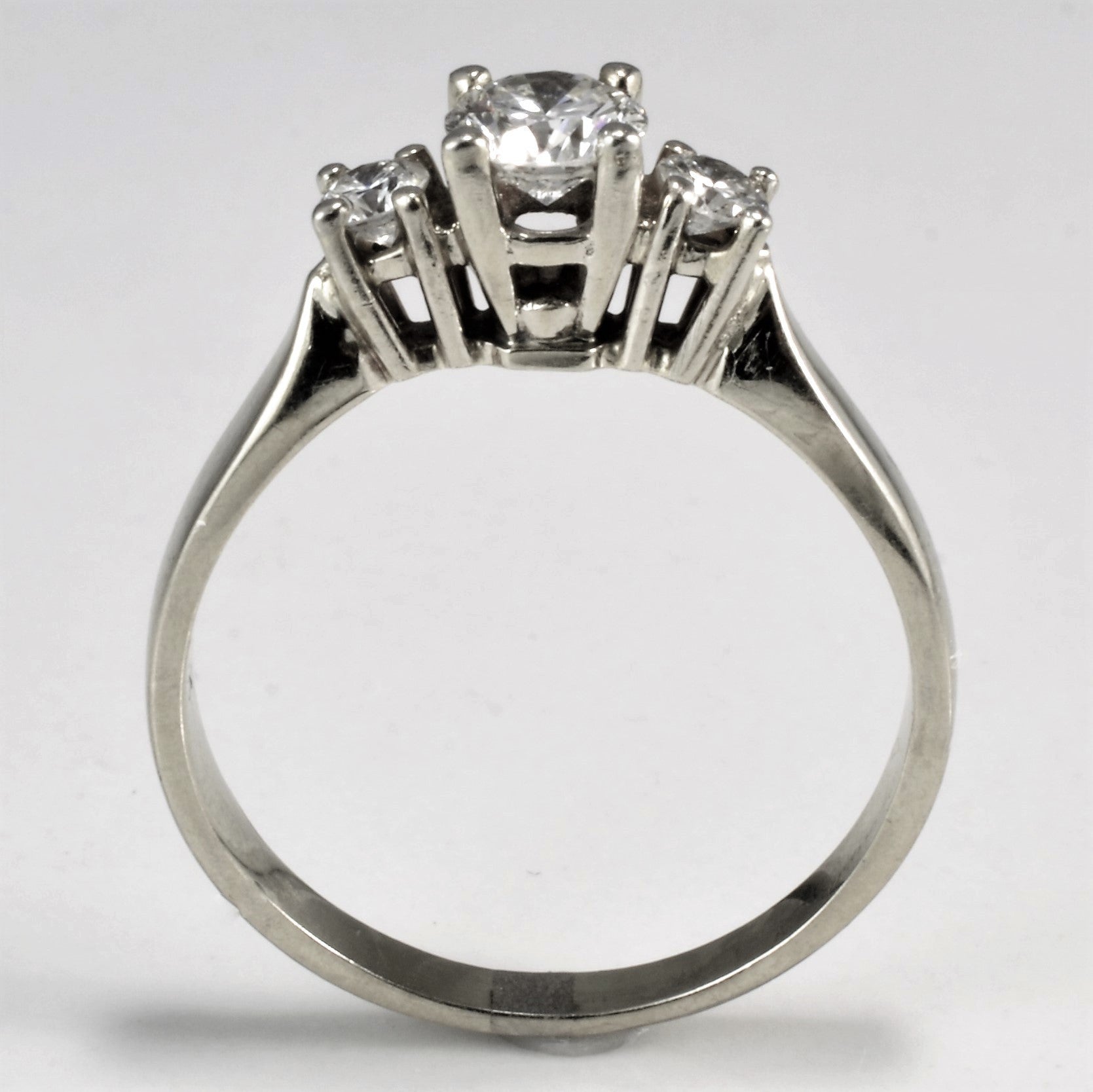 Prong Set Three Stone Diamond Ring | 0.46 ctw, SZ 6.5 |