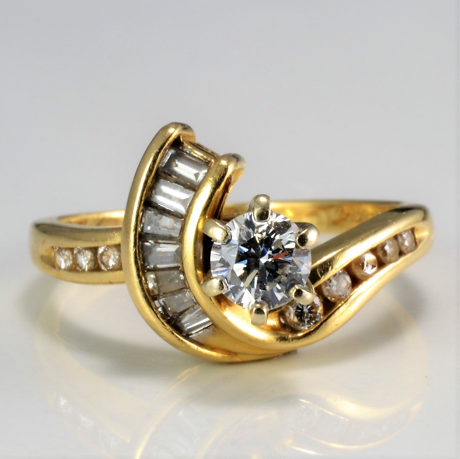 Bypass Channel Diamond Engagement Ring | 0.53 ctw, SZ 6.75 |