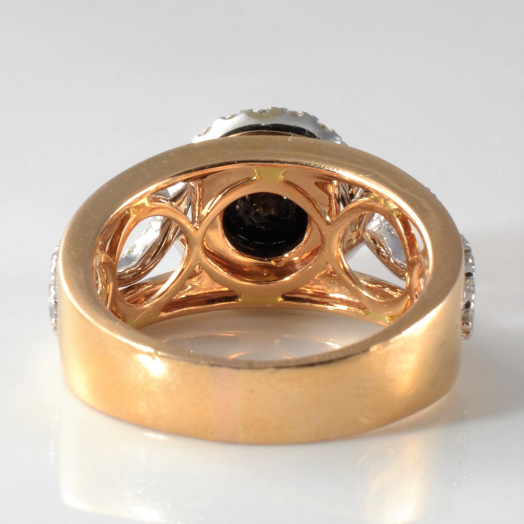 Black Diamond Wide Band Engagement Ring | 1.88ctw  SZ 7 |