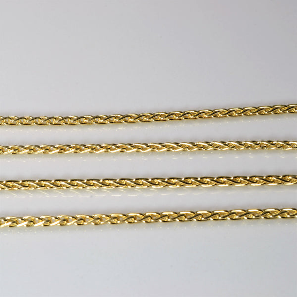 14k Yellow Gold Wheat Chain | 22