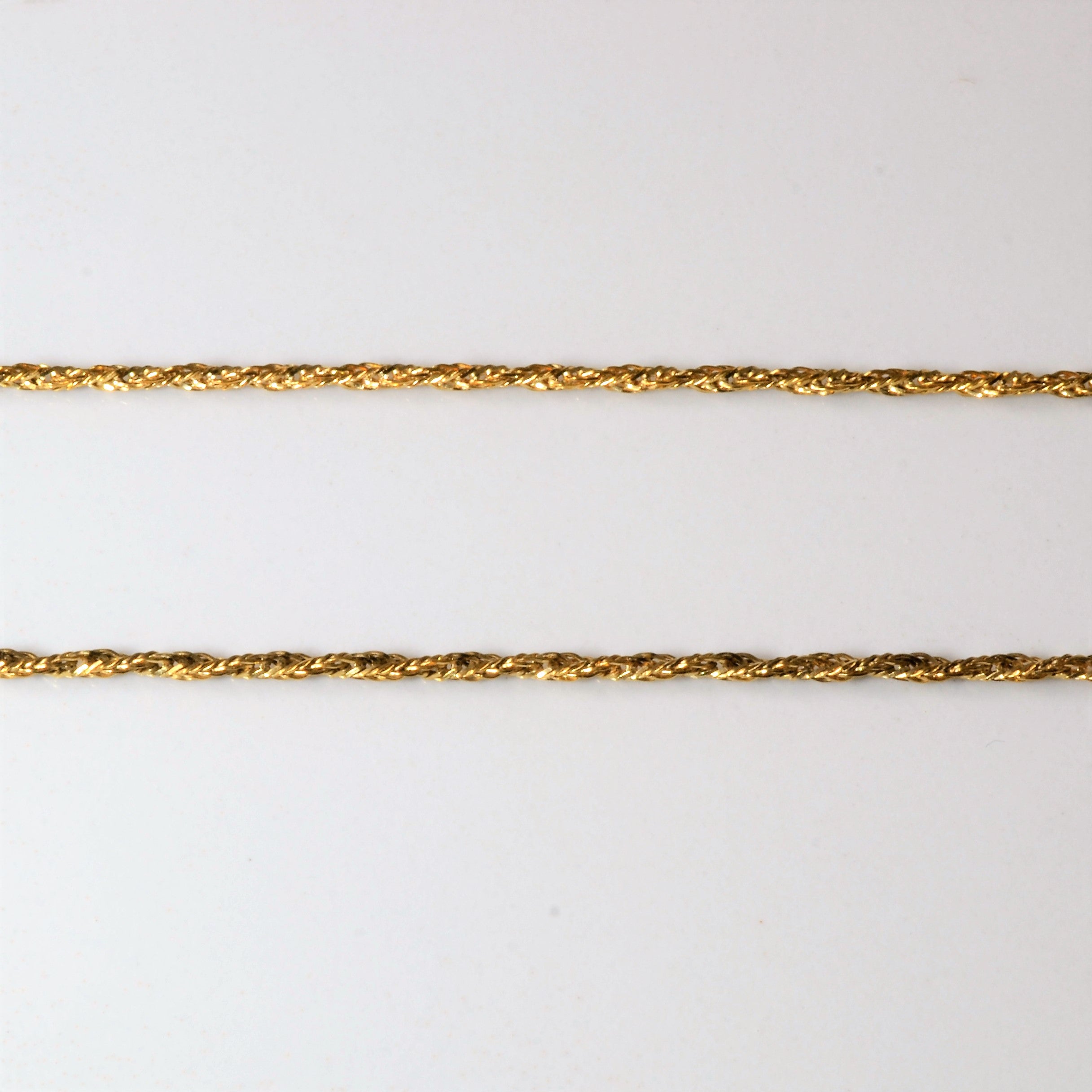 18k Yellow Gold Twisted Rope Chain | 16"|