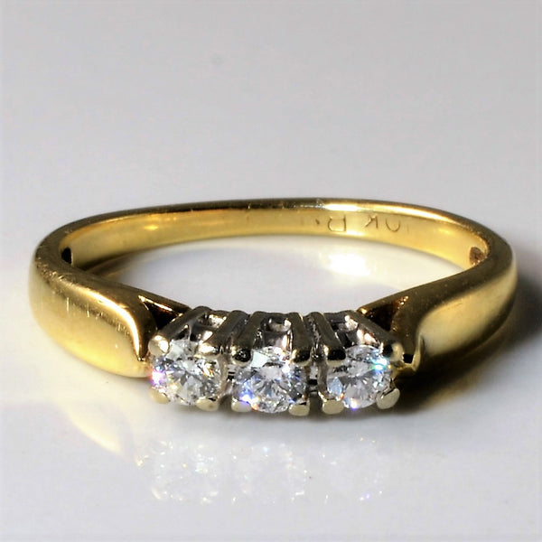 Three Stone Diamond Ring | 0.12ctw | SZ 4.25 |